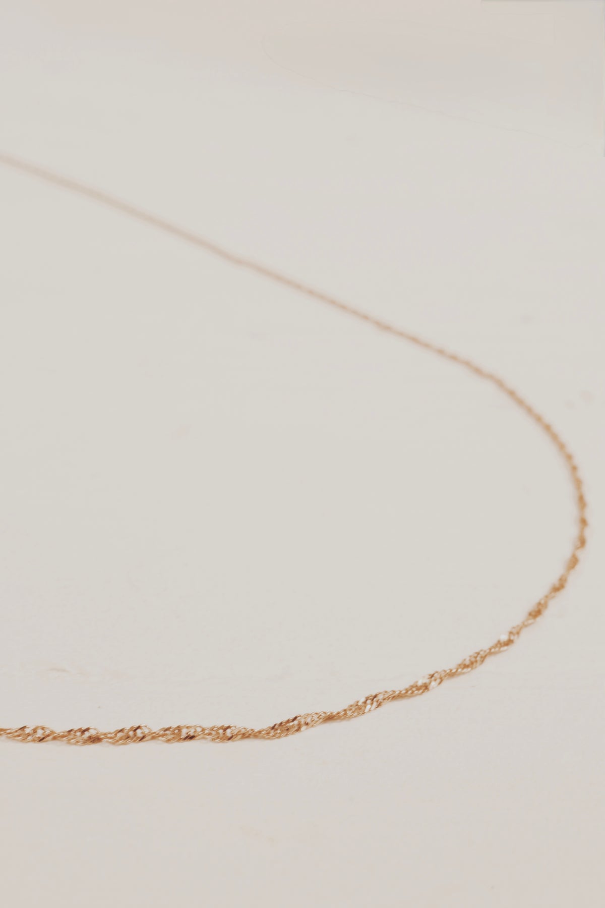 14k Rose Gold Singapore Chain Necklace