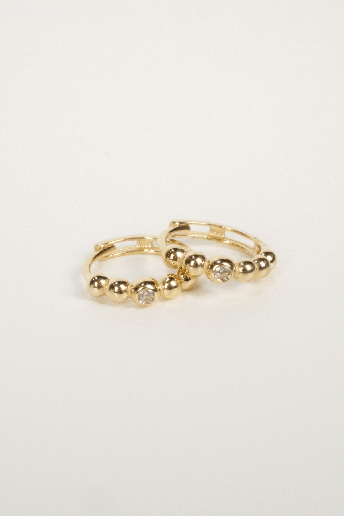 10k Bubble Huggie Hoop Earrings