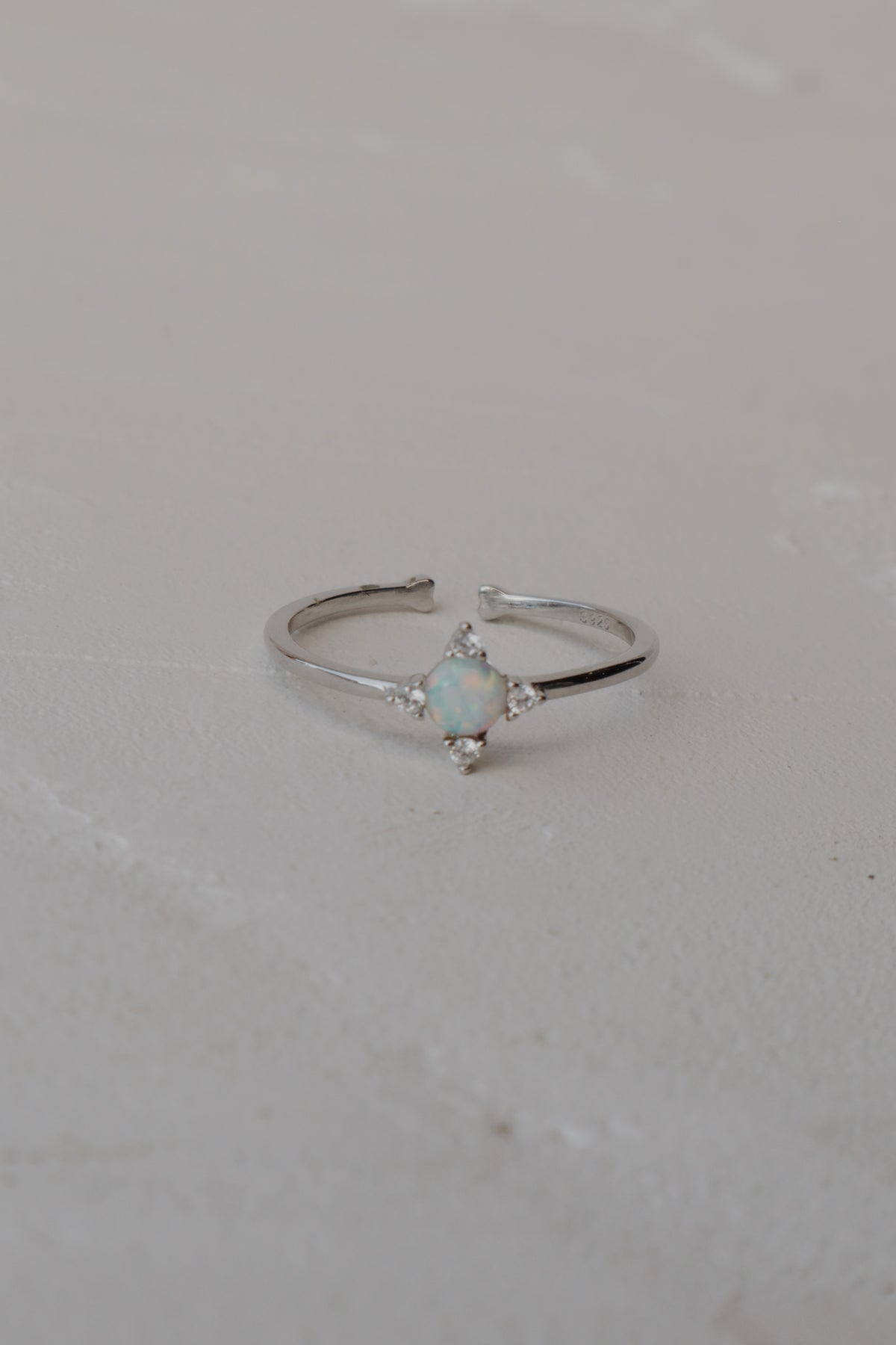 Opal Star Adjustable Ring