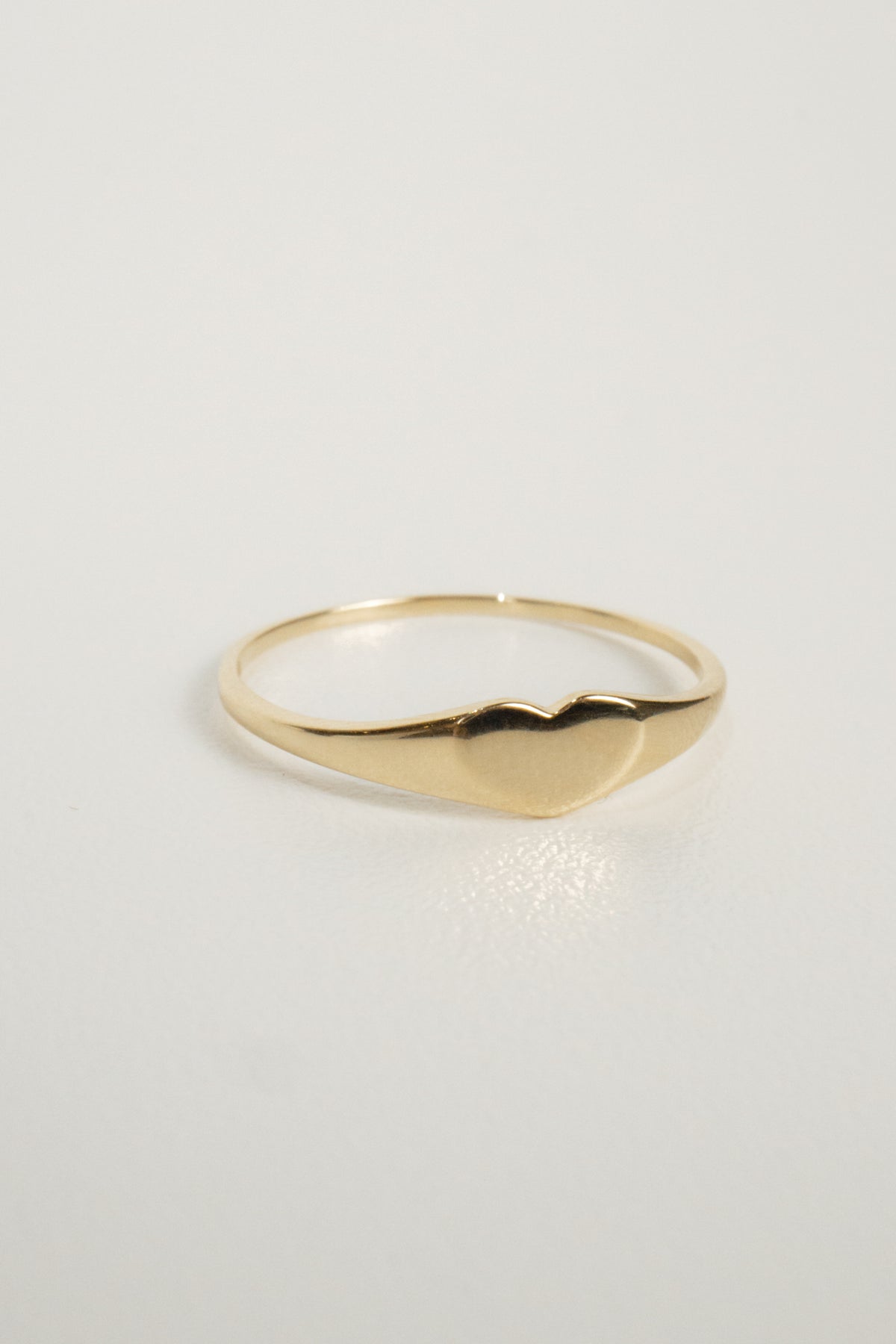 10k Beloved Heart Signet Ring
