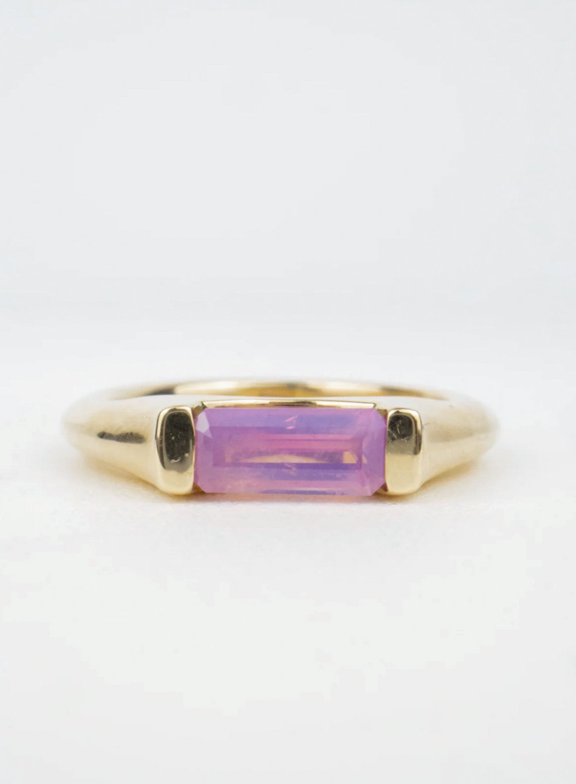 Poppy Pinky Ring- 0.64ct Baguette Sapphire