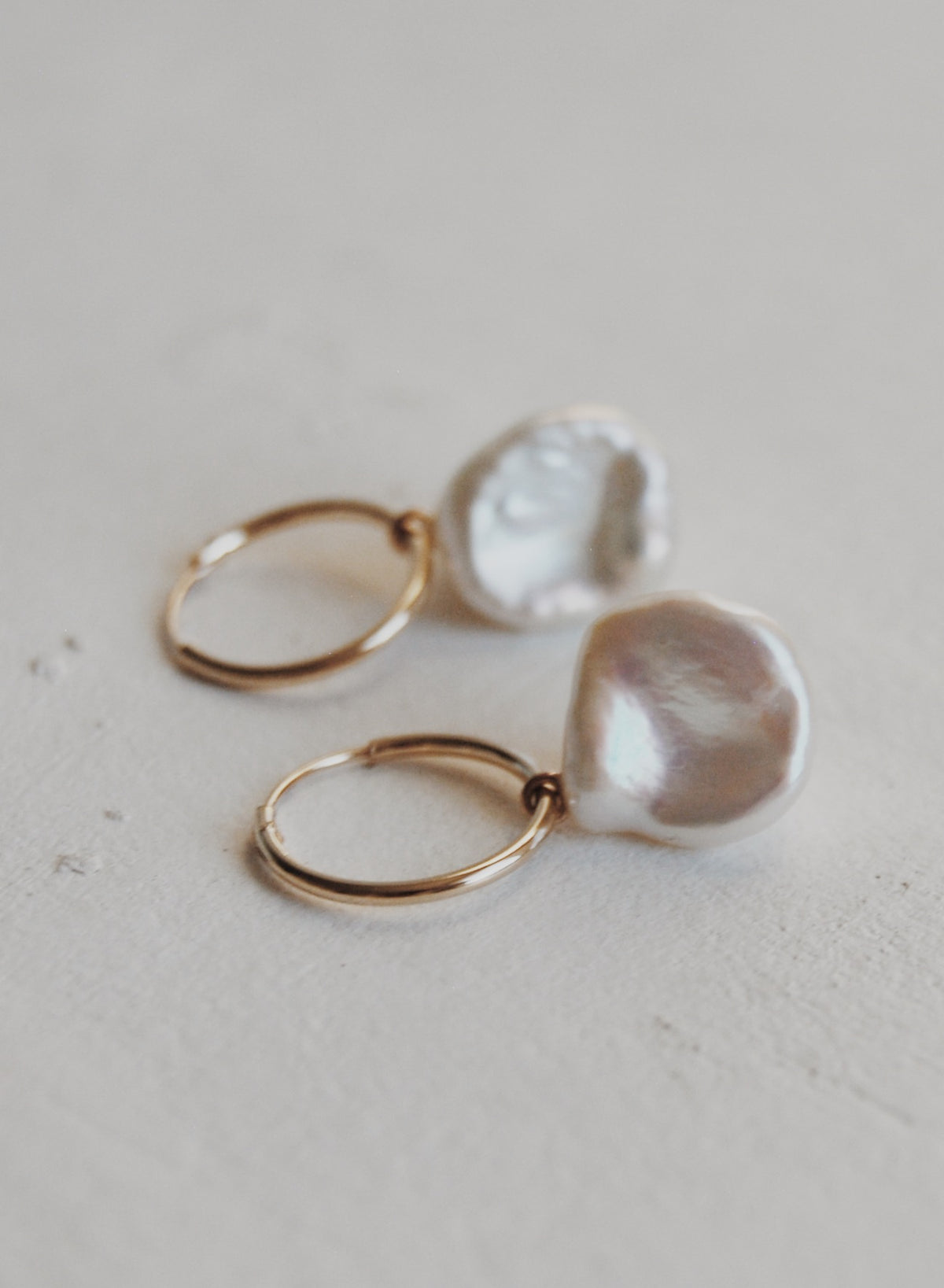 10k Gold Baroque Pearl Earrings