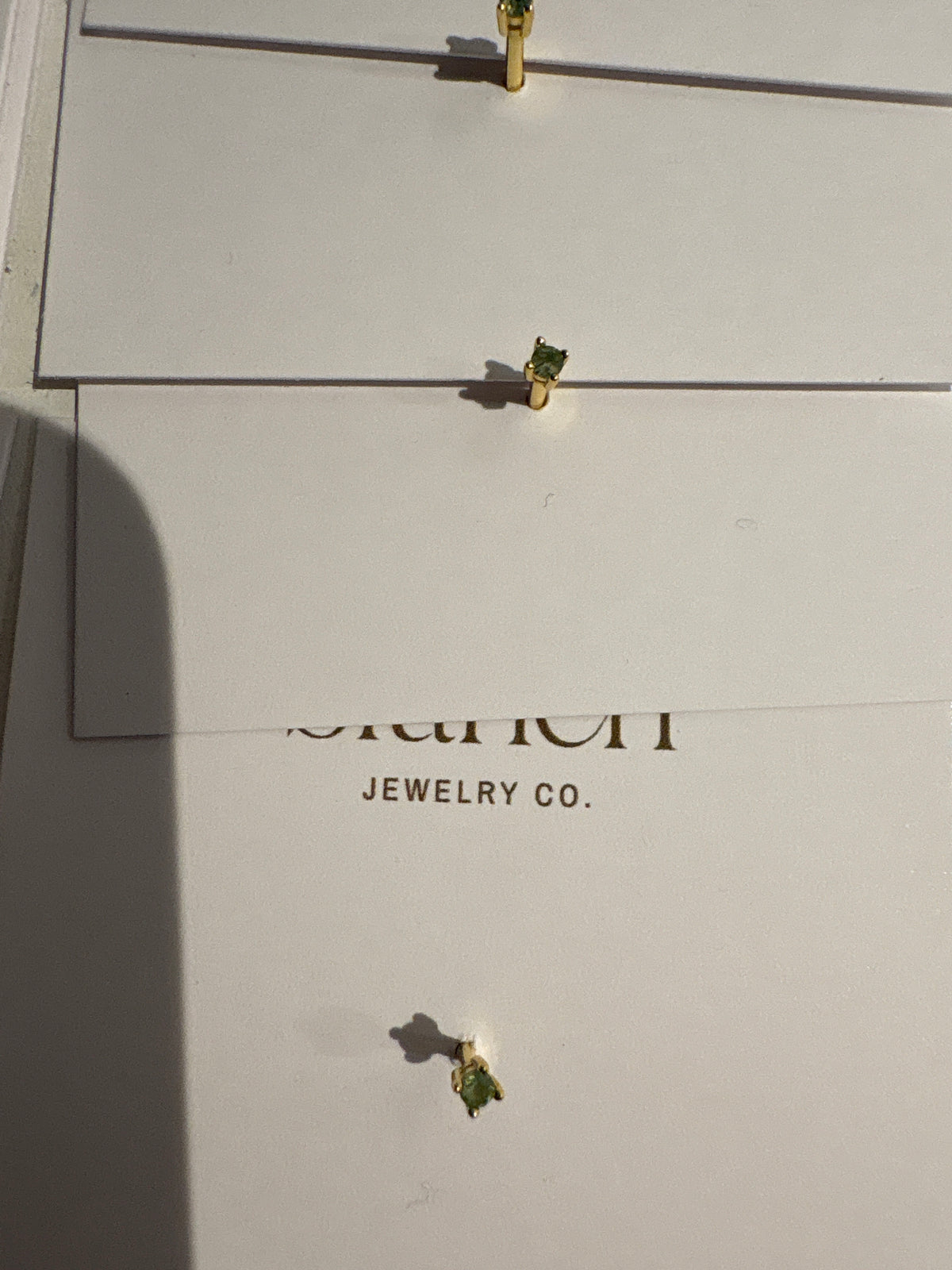 Moss Agate Dot Cartilage Stud Earring