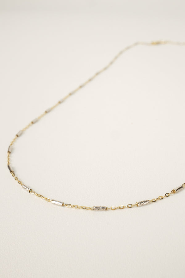 10K Sage Mixed Metal Necklace