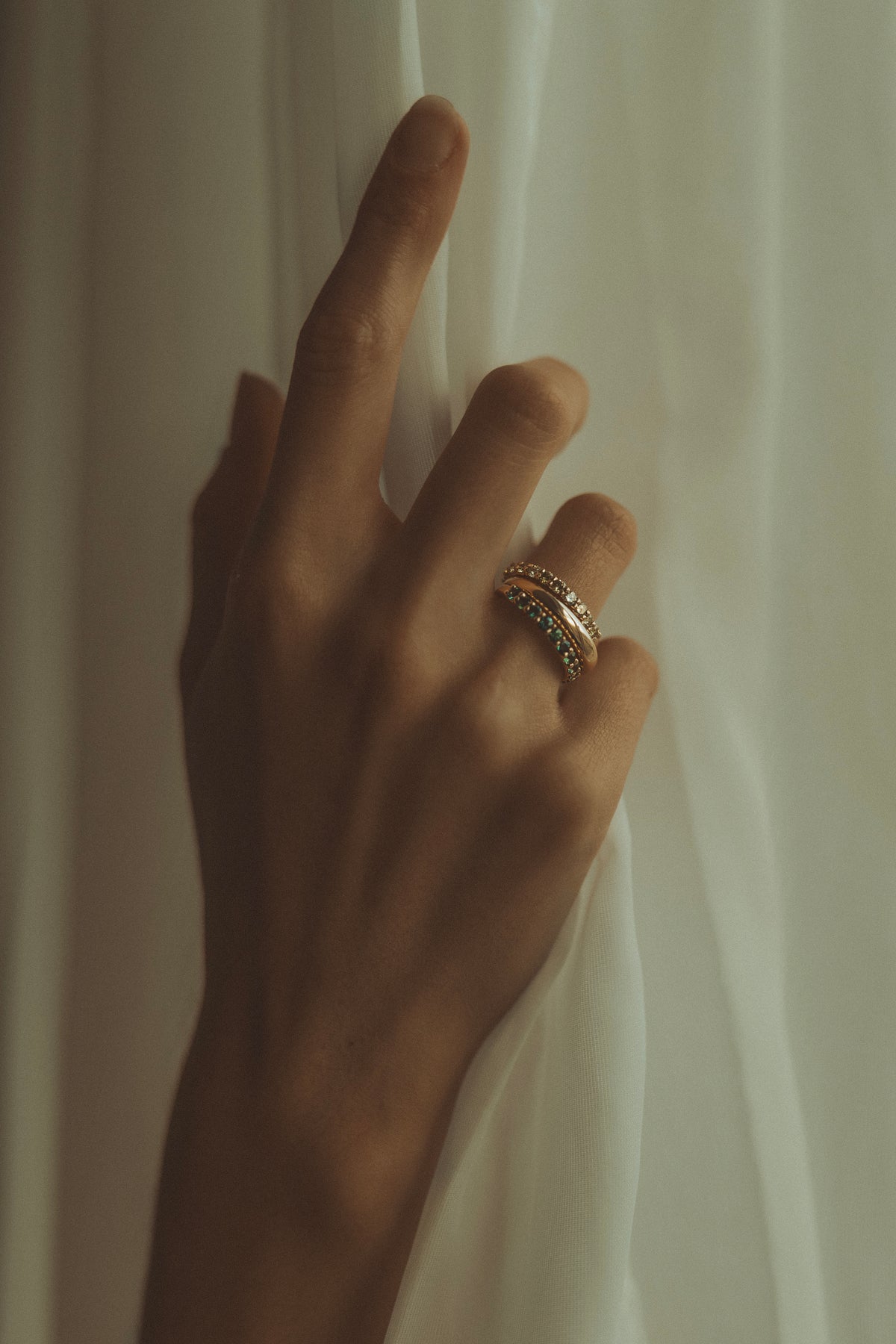 Margot Wedding Band- Yellow Diamonds
