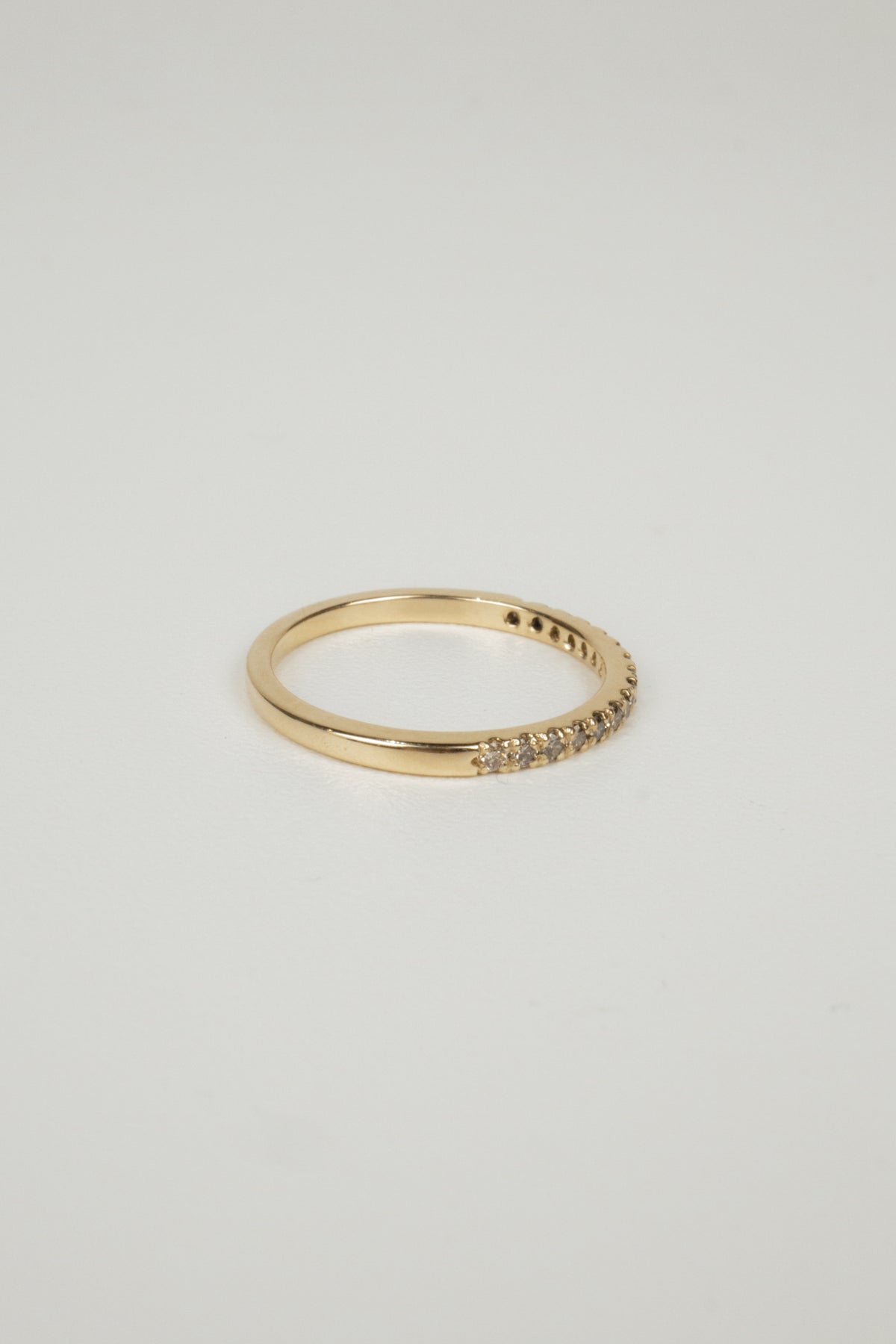 Honey Wedding Band- Champagne Diamonds