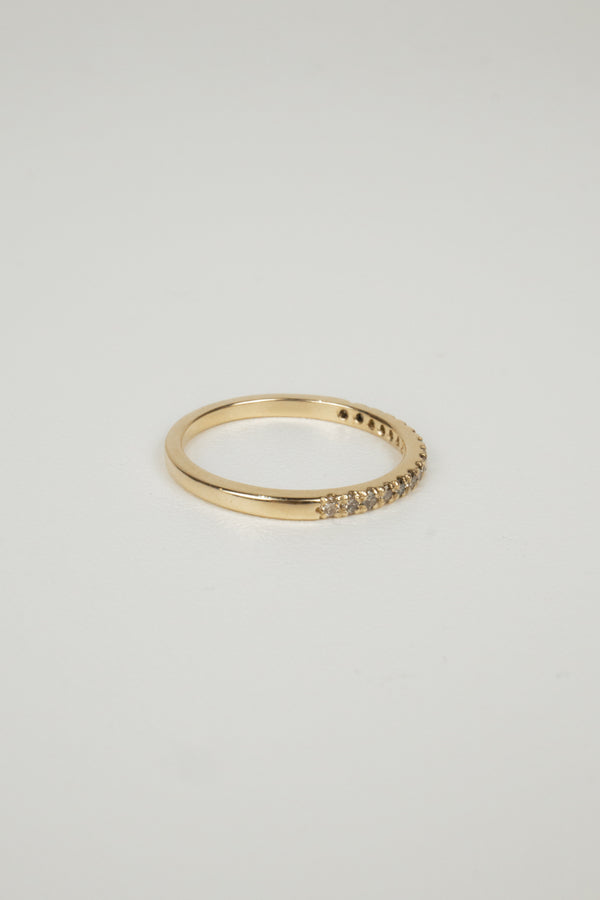 Honey Wedding Band- Champagne Diamonds