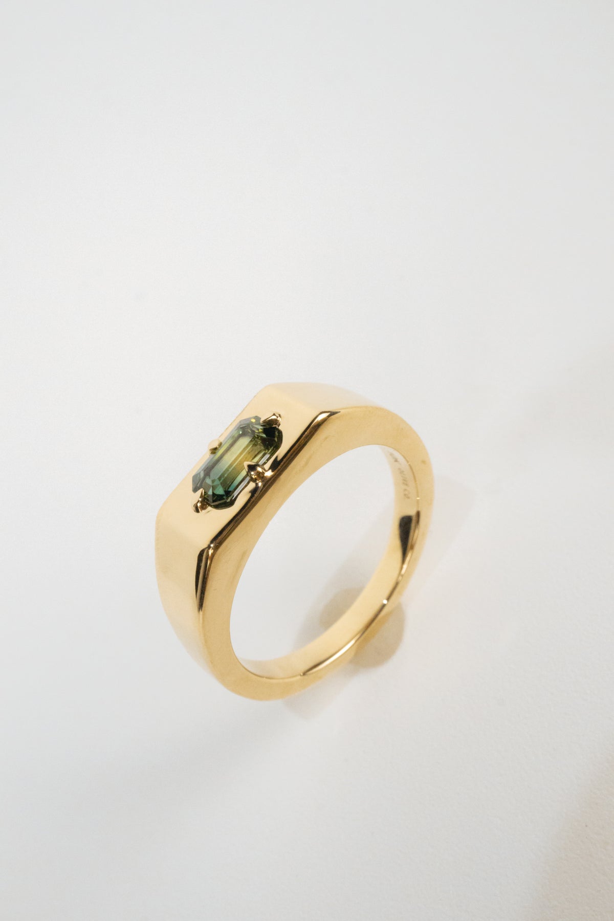 Grayson Men's Signet Ring- 0.85ct Parti Sapphire