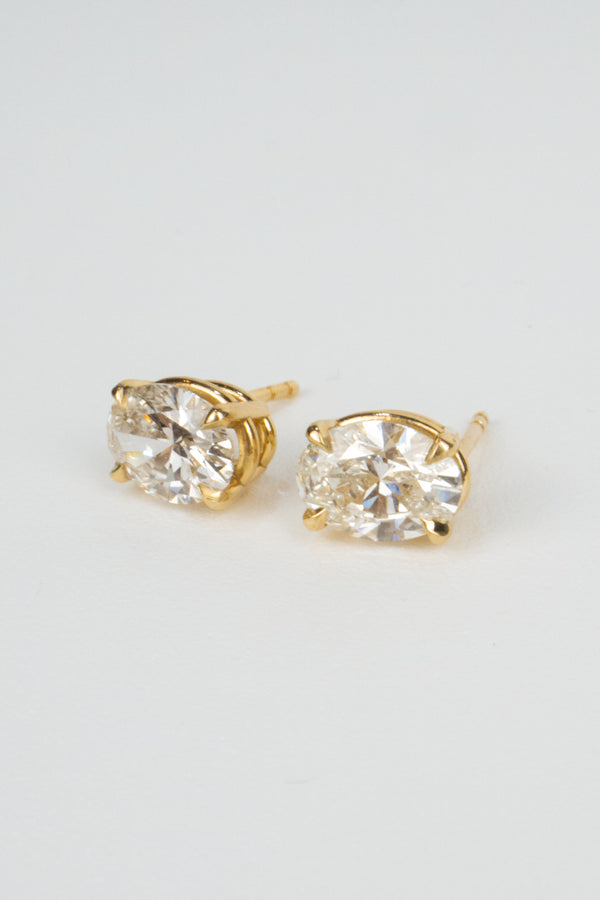 Greer Diamond Earrings- 2ctw Oval