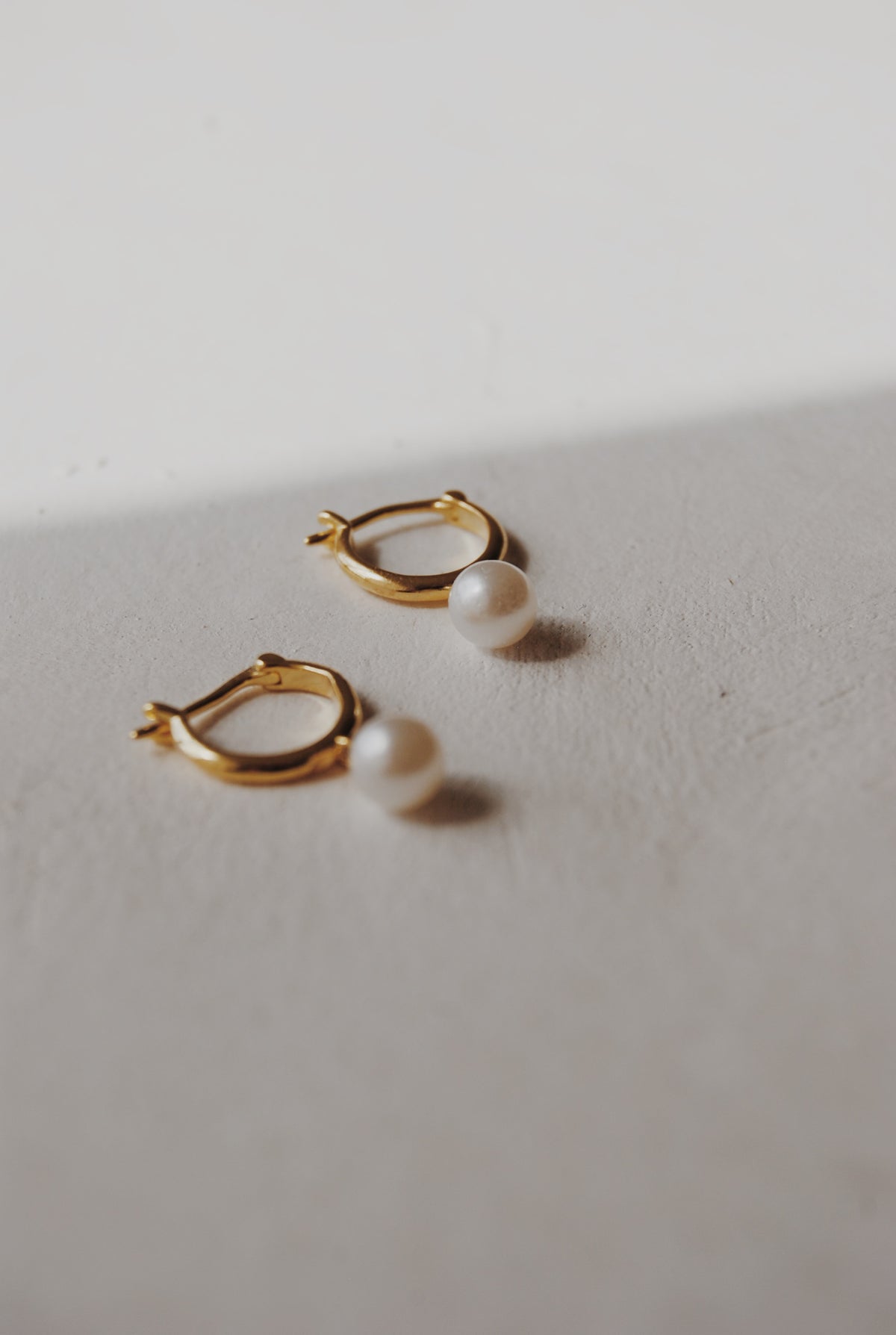 Nicole Pearl Hoop Earrings