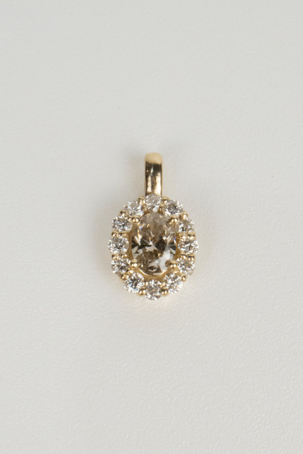 Salome Necklace Pendant- 2ctw Champagne Diamond