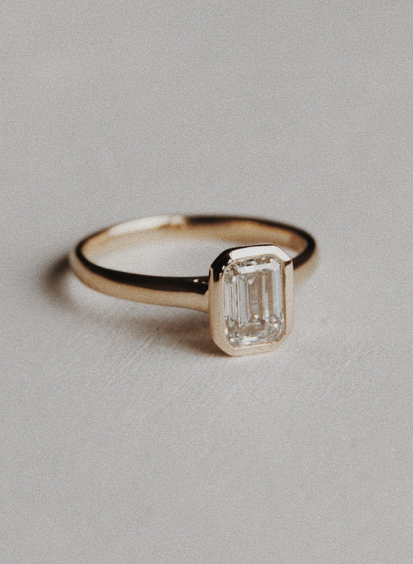 Maverick Emerald-Cut Bezel Engagement Ring