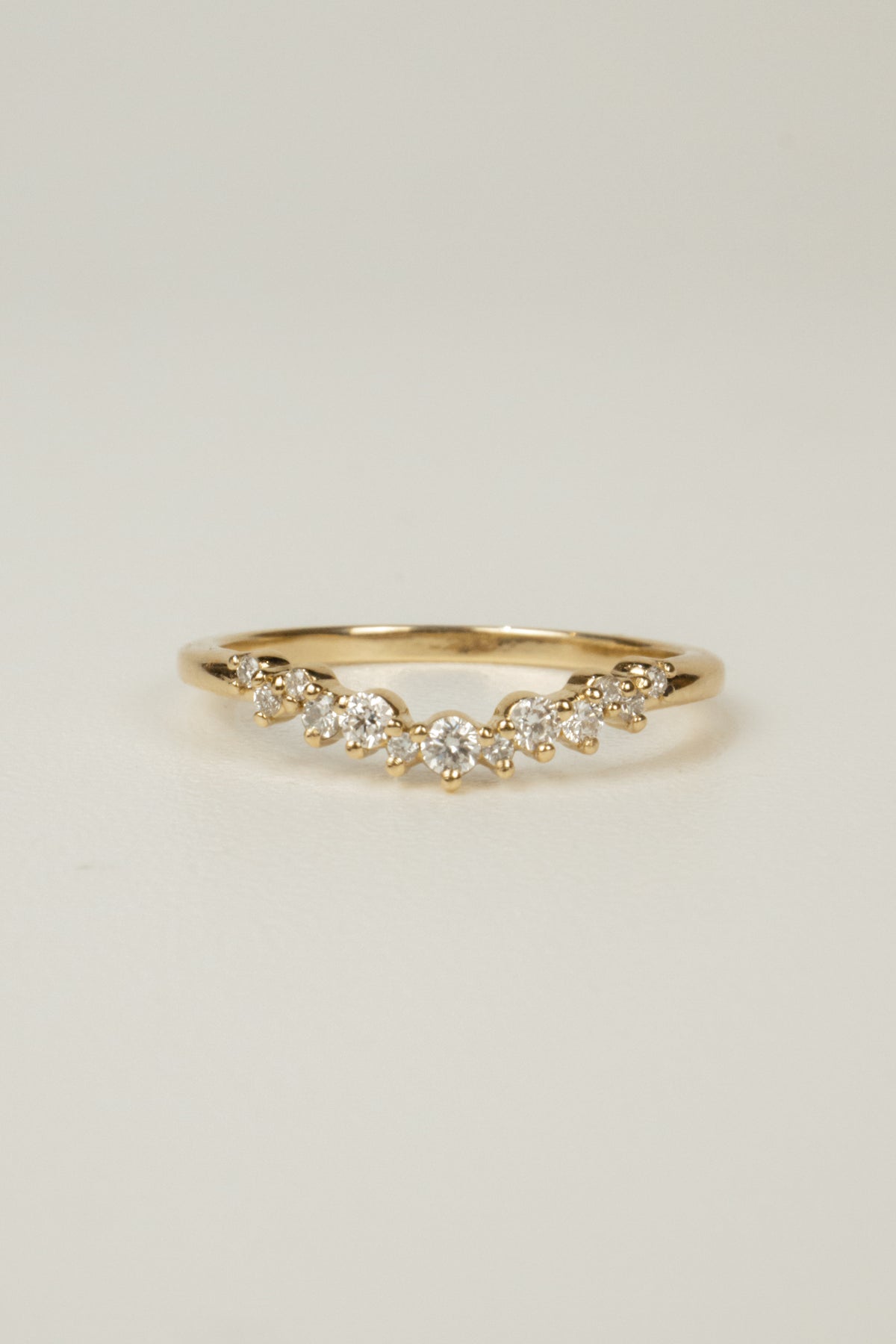 Austyn Contour Wedding Band- Yellow Gold