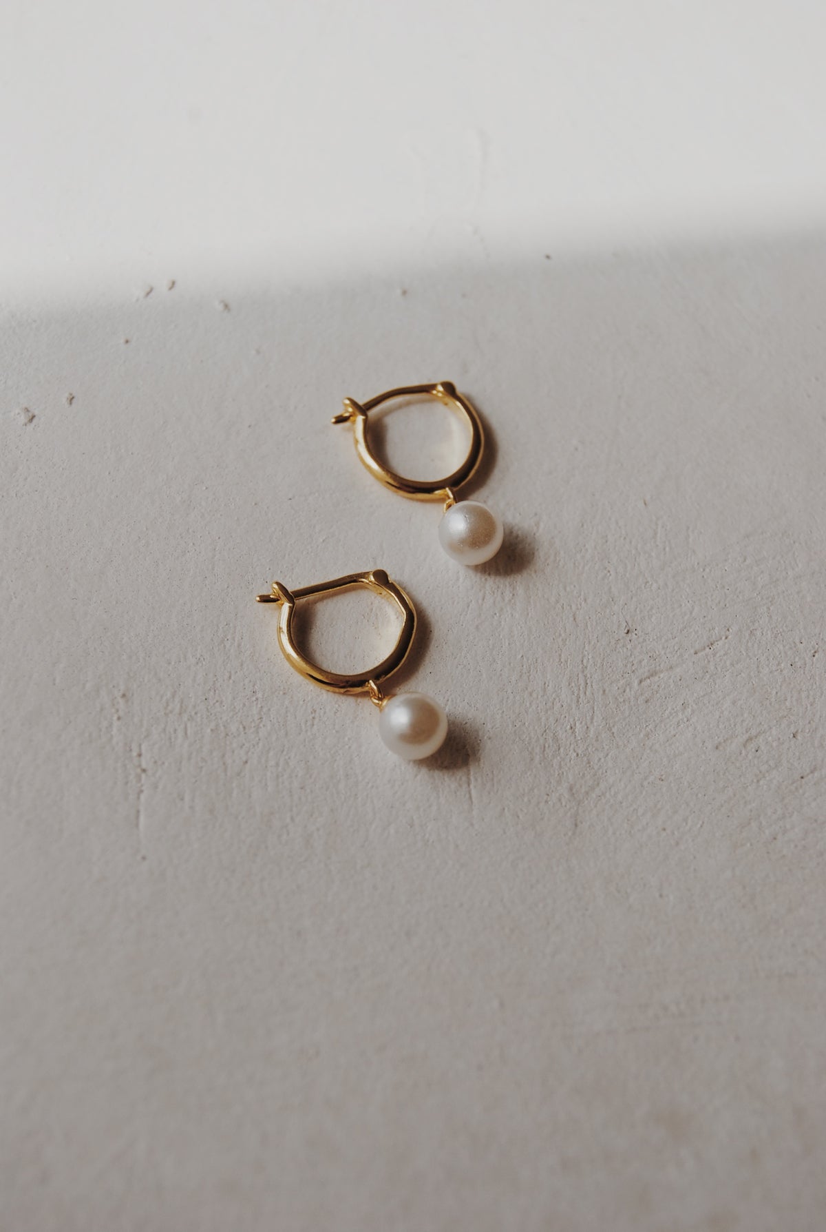 Nicole Pearl Hoop Earrings