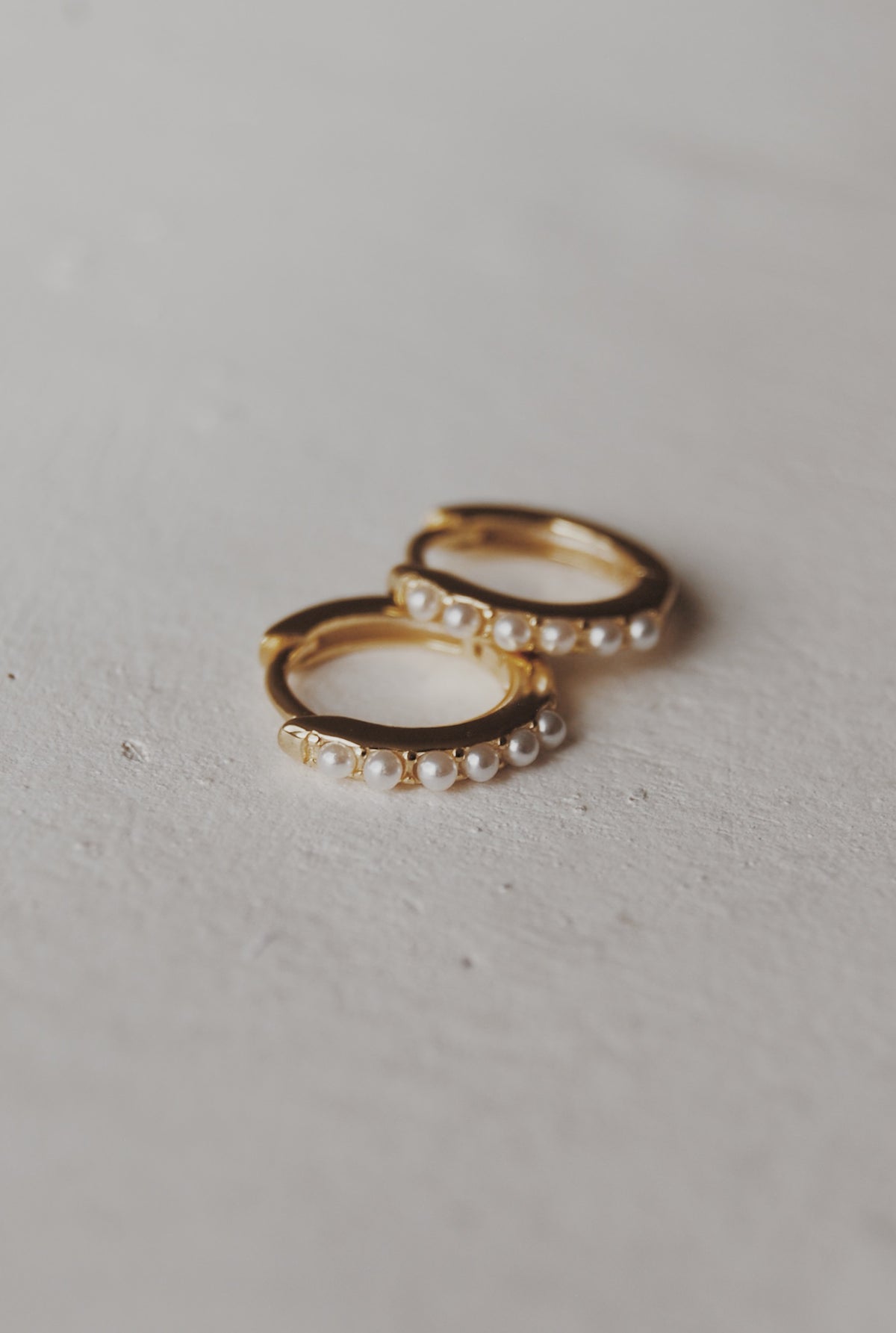 Savant Pearl Vermeil Huggie Hoop Earrings
