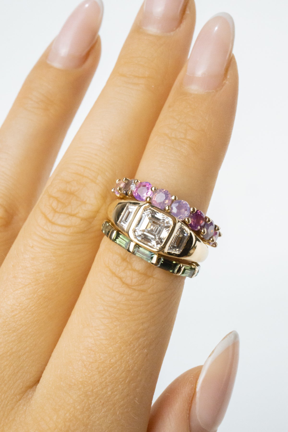 Ellie Wedding Band- Natural Sapphires