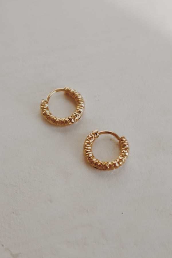 Mini Glistening Huggie Hoop Earrings