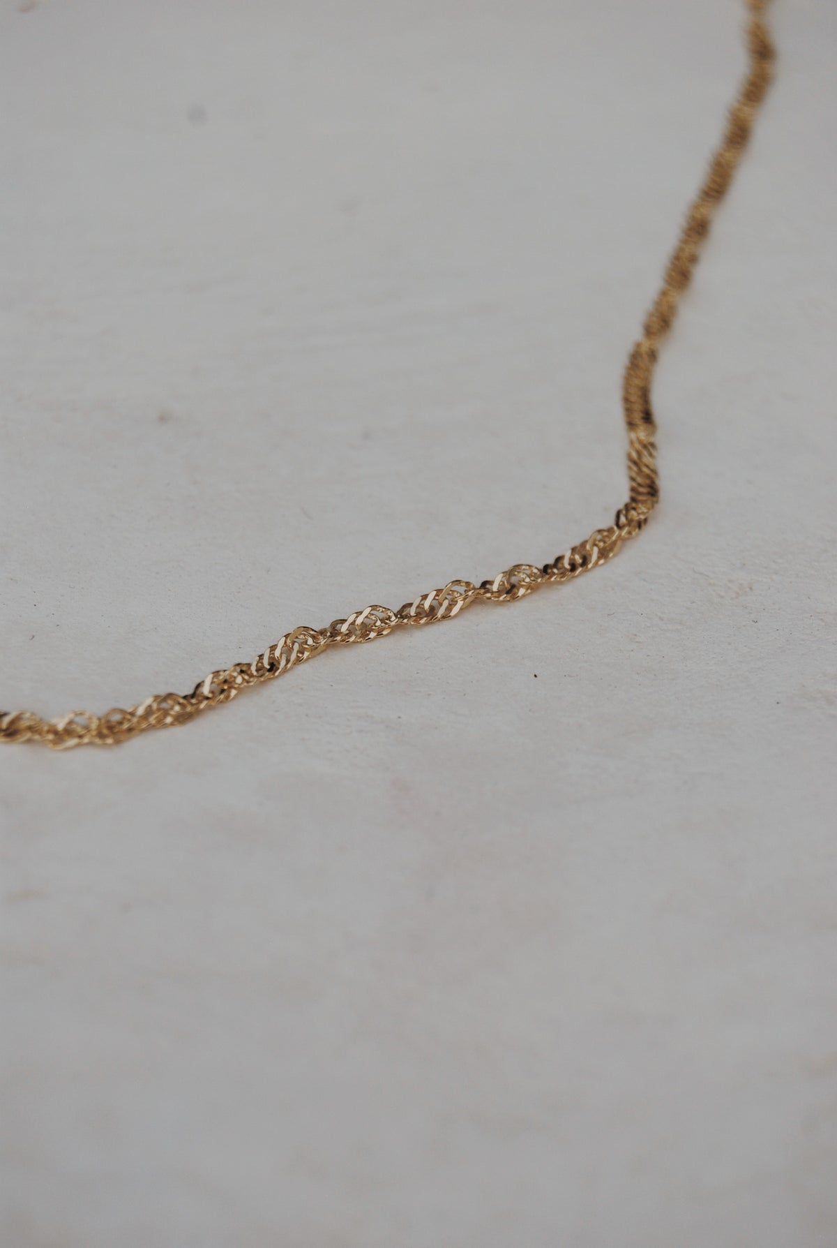 14K Vermeil Singapore Chain Necklace