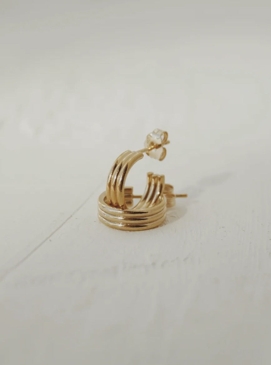 Zella Hoop Earrings- Gold Filled
