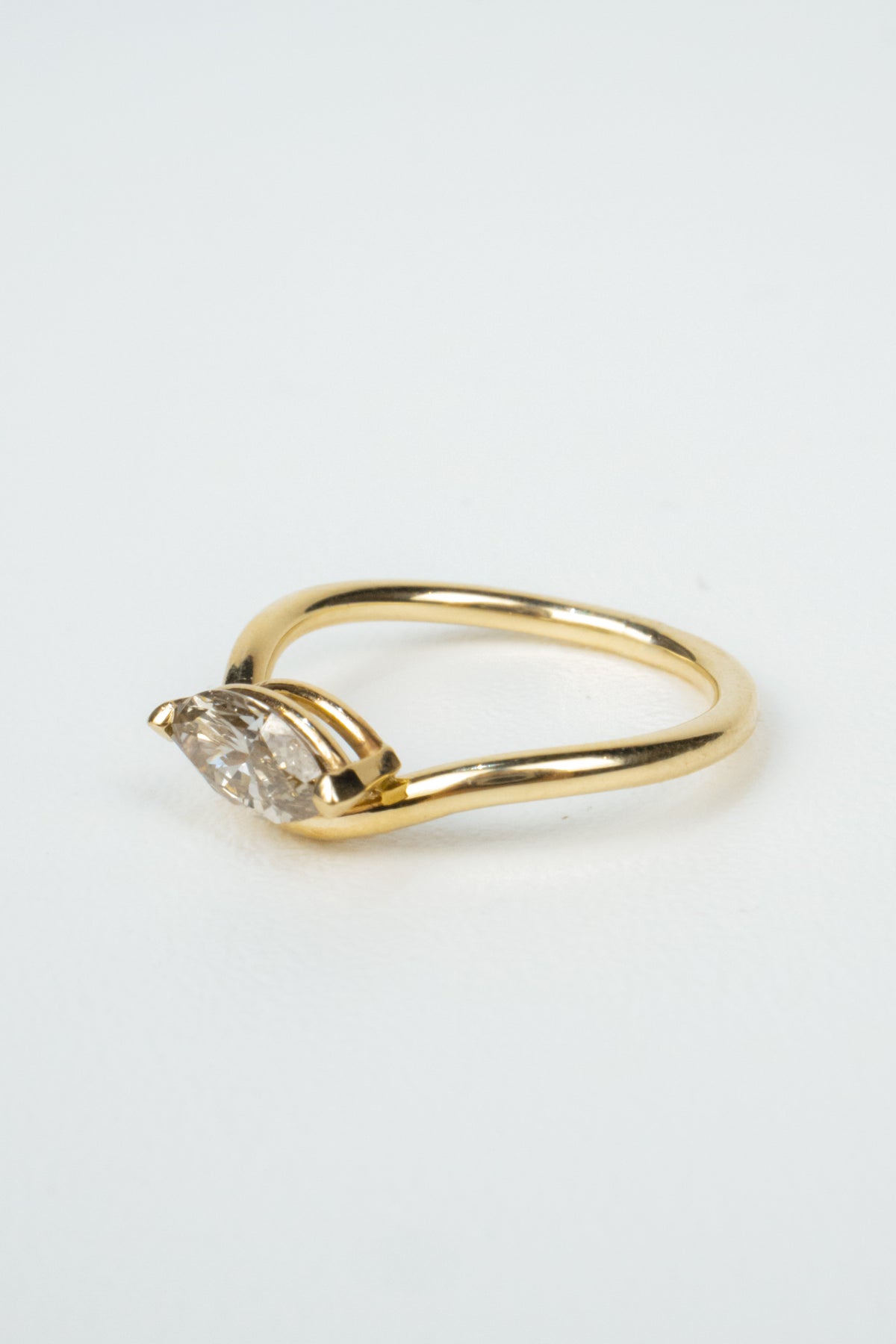 Kennedy Pinky Ring- 0.5ct Marquise Champagne Diamond