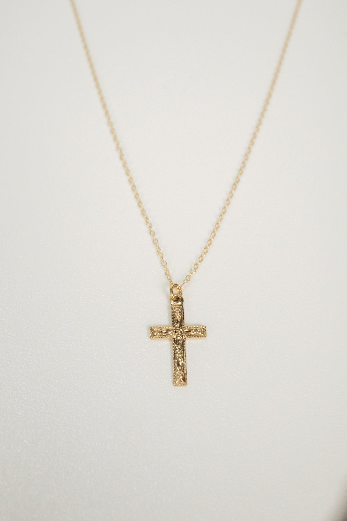 14k Heritage Cross Necklace