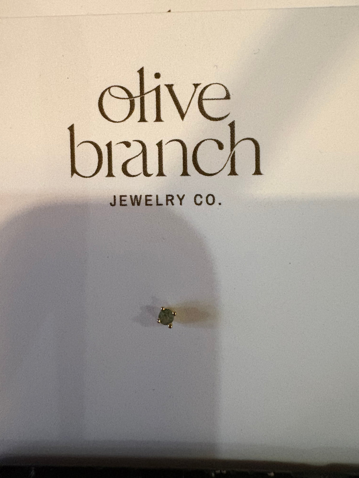 Moss Agate Dot Cartilage Stud Earring