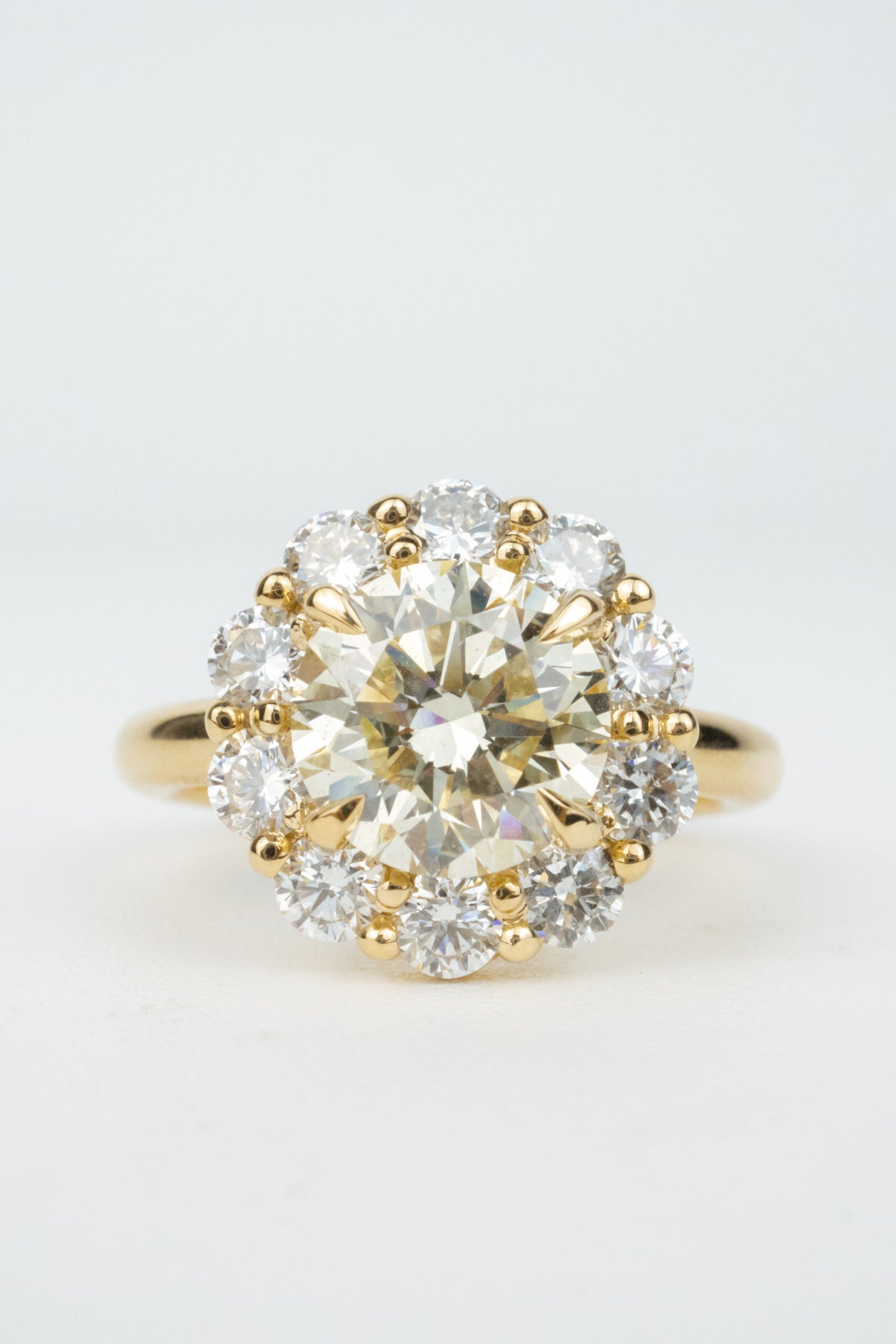 Iverson Engagement Ring- 3.39ctw Light Yellow Diamond