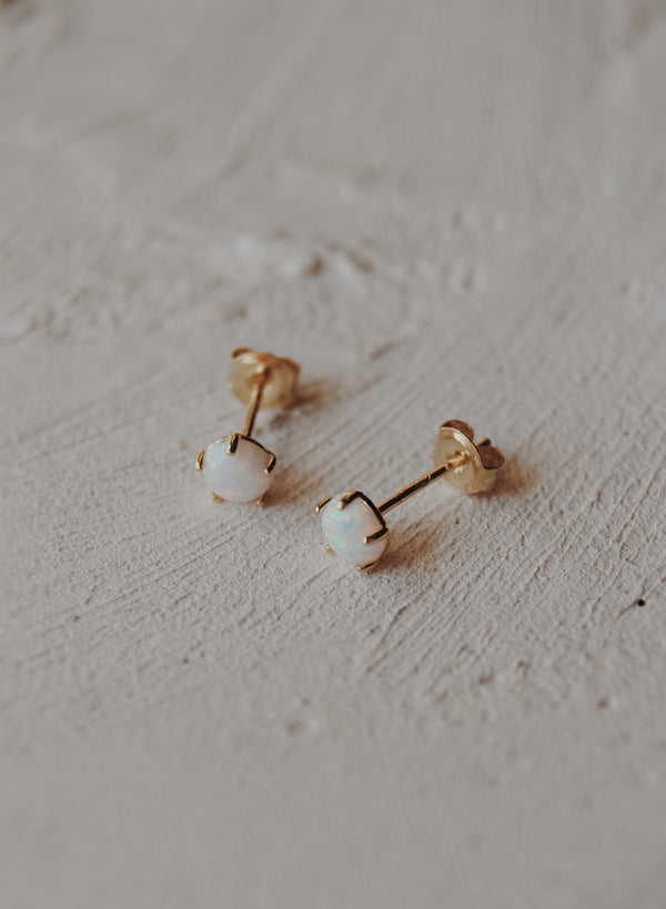 10k Opal Stud Earrings