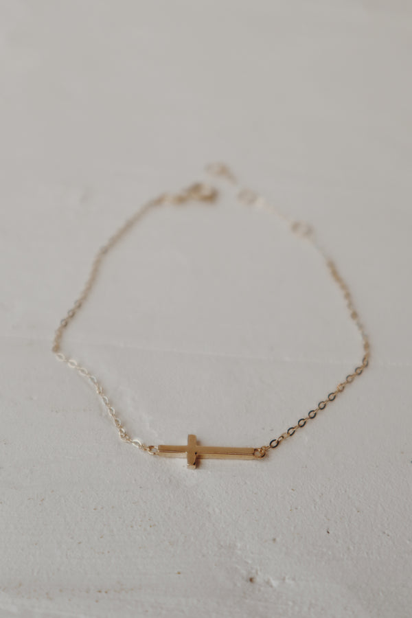 10k Cross  Bracelet