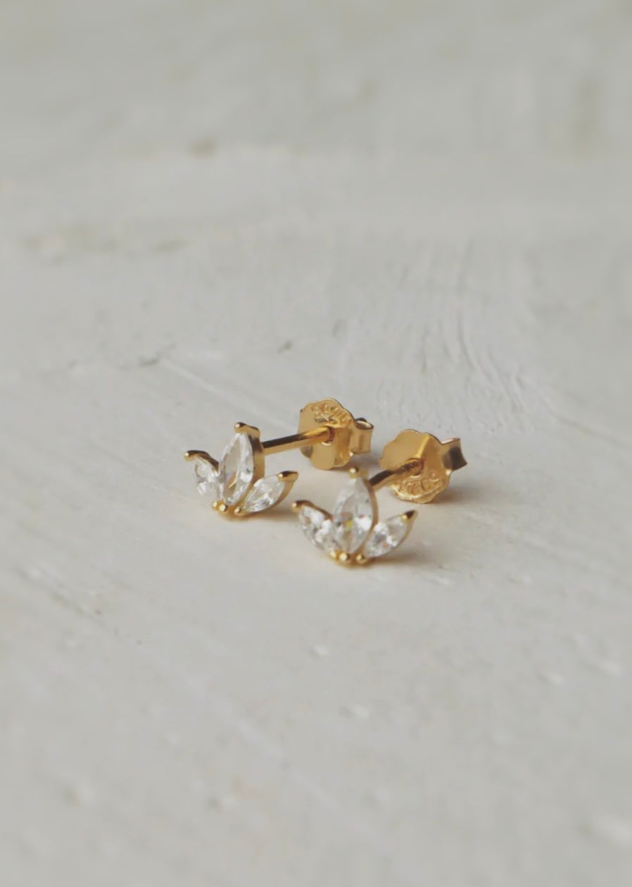 Marquise Fleurette Stud Earrings