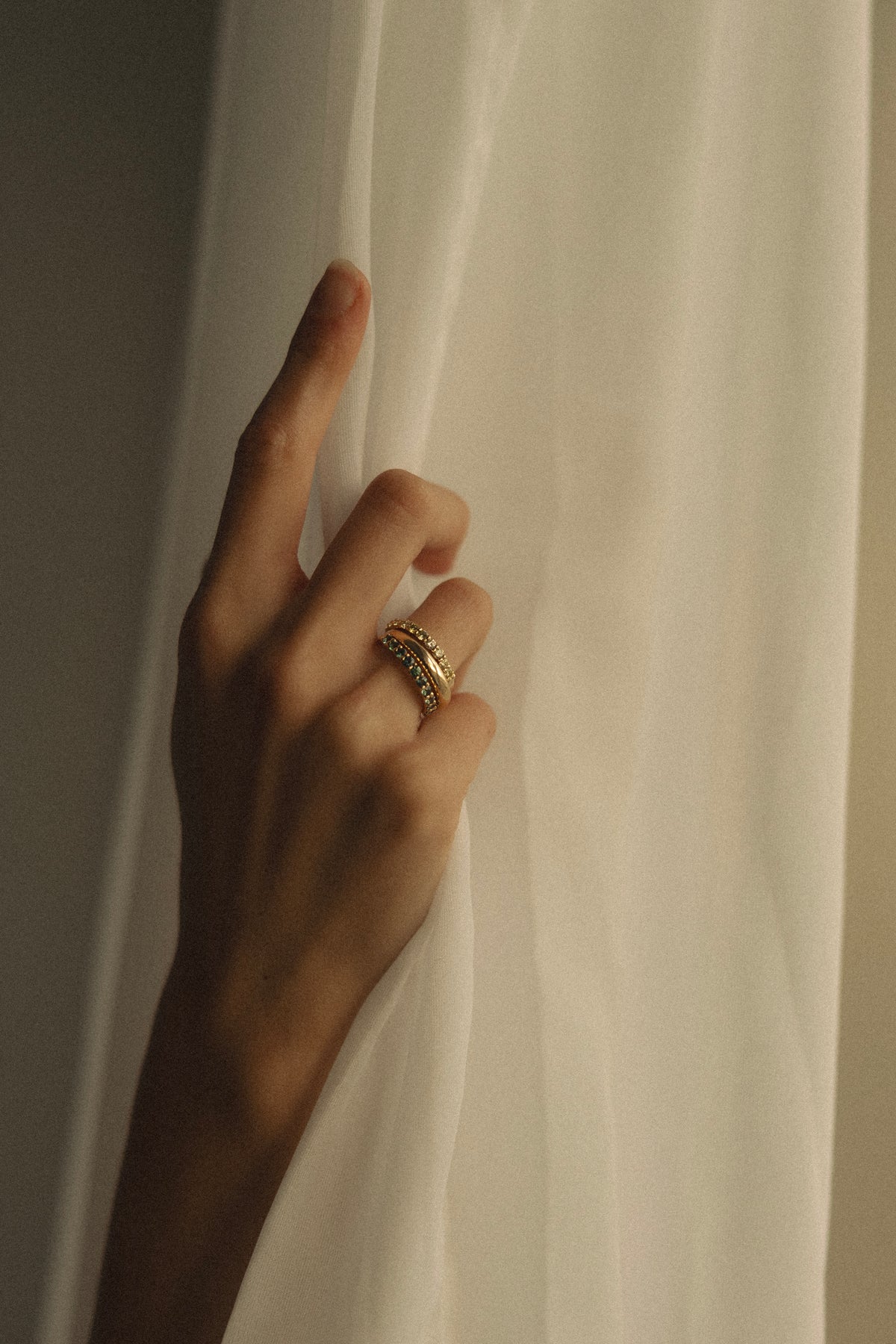 Margot Wedding Band- Yellow Diamonds