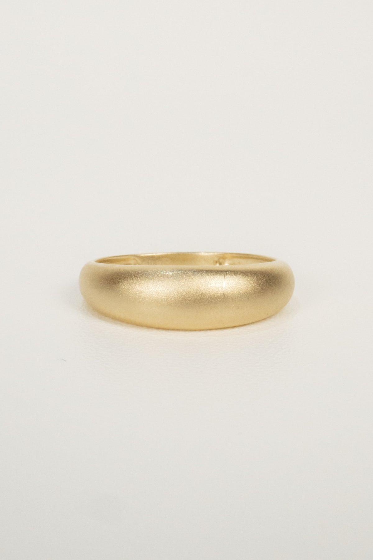 10K Evan Matte Dome Ring