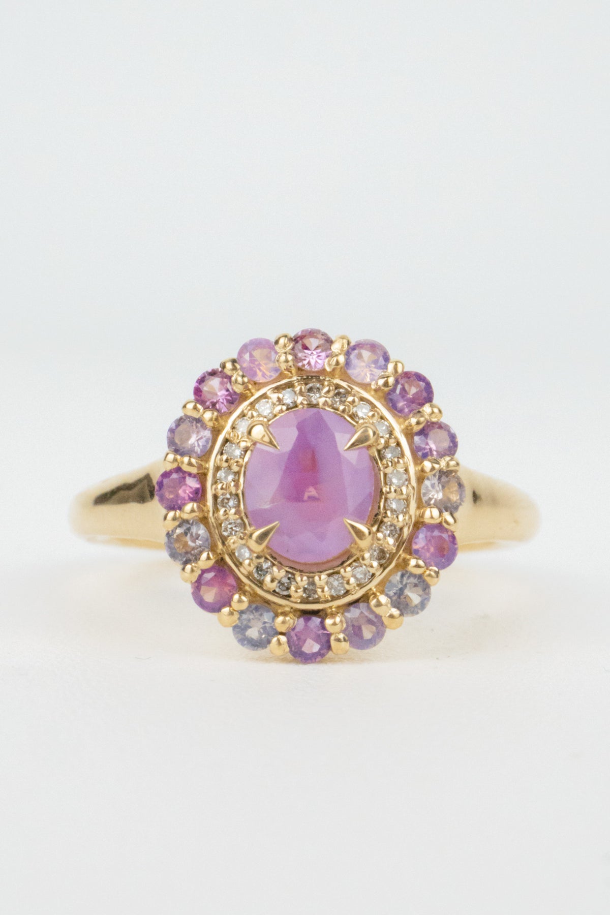 Nadine Engagement Ring- 1.35 ctw Natural Pink Sapphires