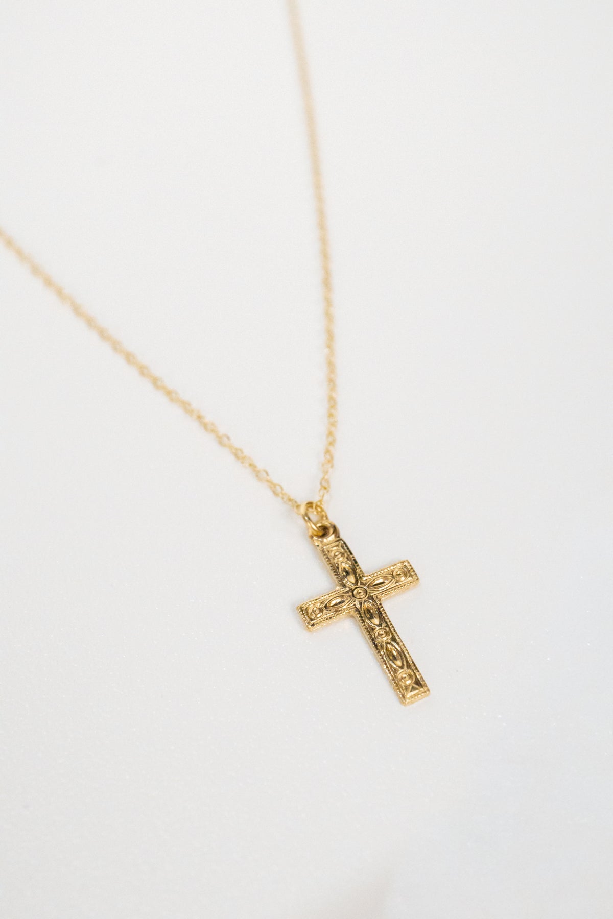 14K Cross Charm