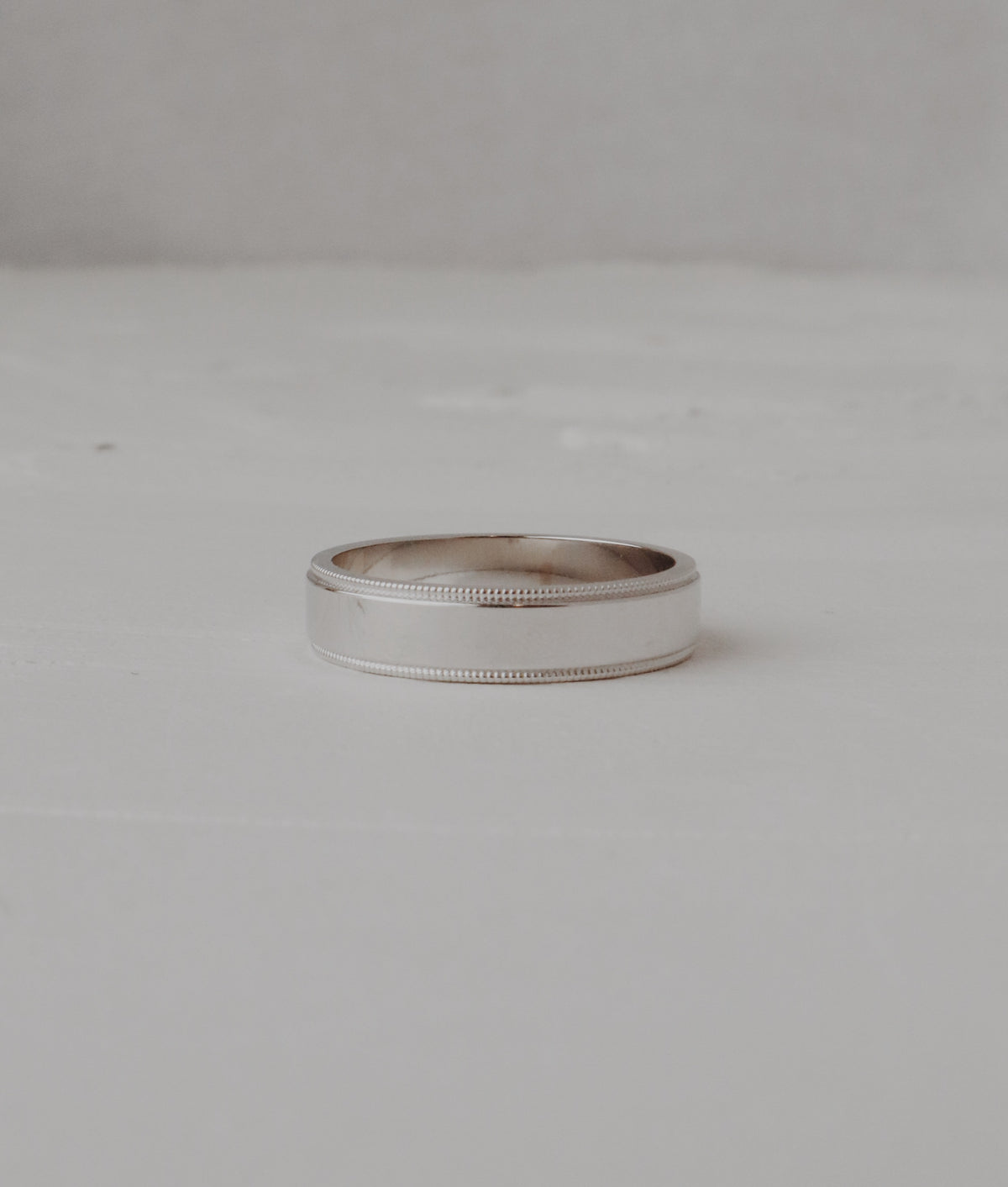 Men’s Parker Wedding Band - White Gold