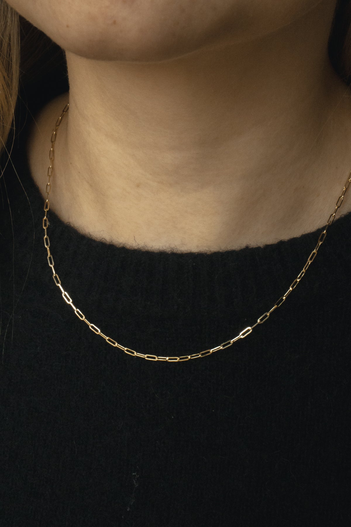 10K Gold Paperclip Necklace