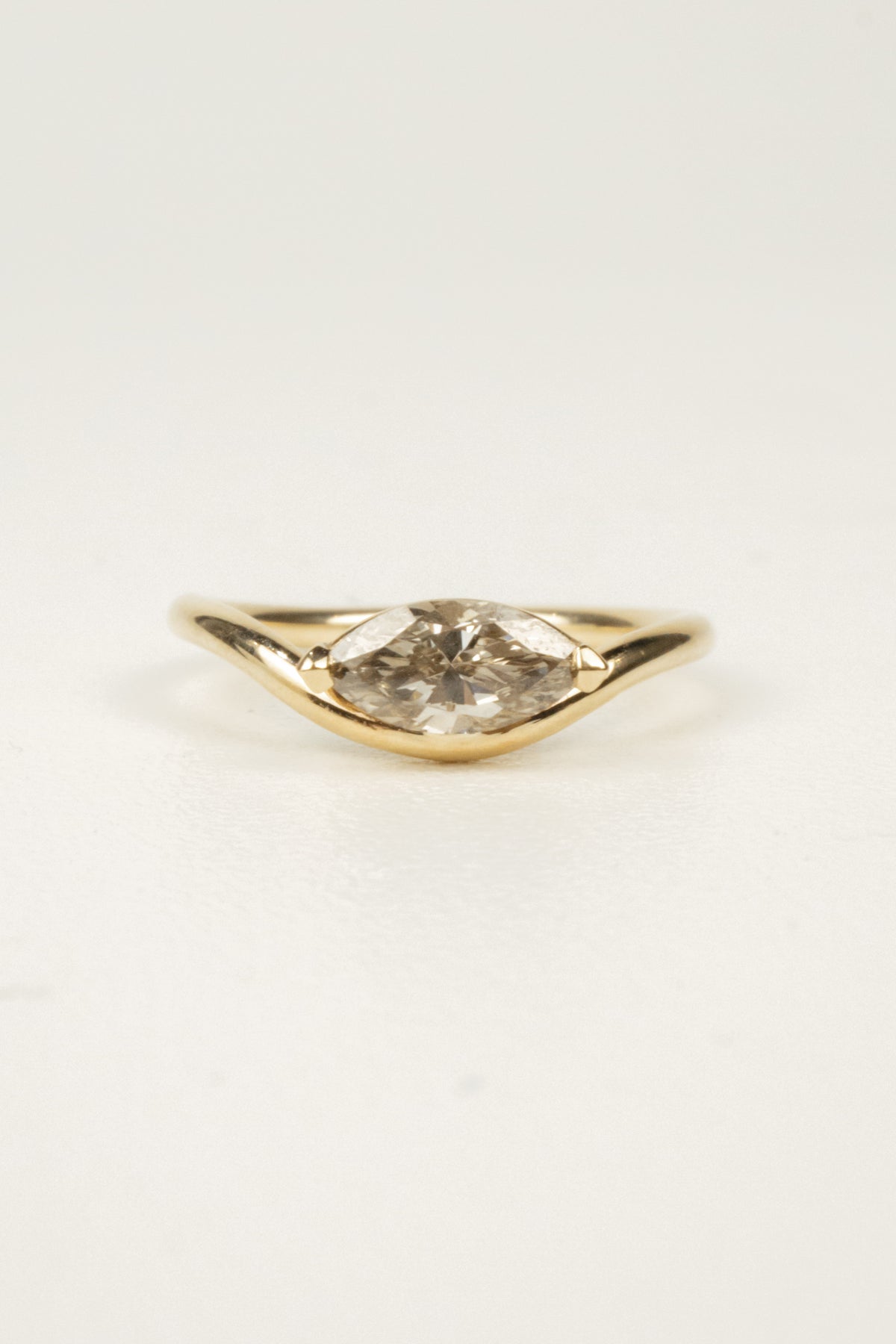 Kennedy Pinky Ring- 0.5ct Marquise Champagne Diamond