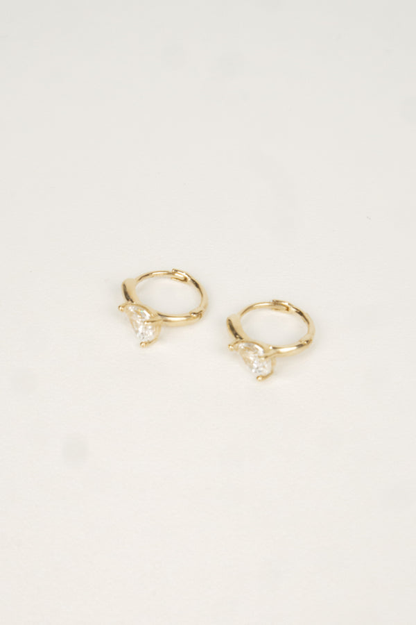 10K Norma Pear Cartilage Hoop Earrings