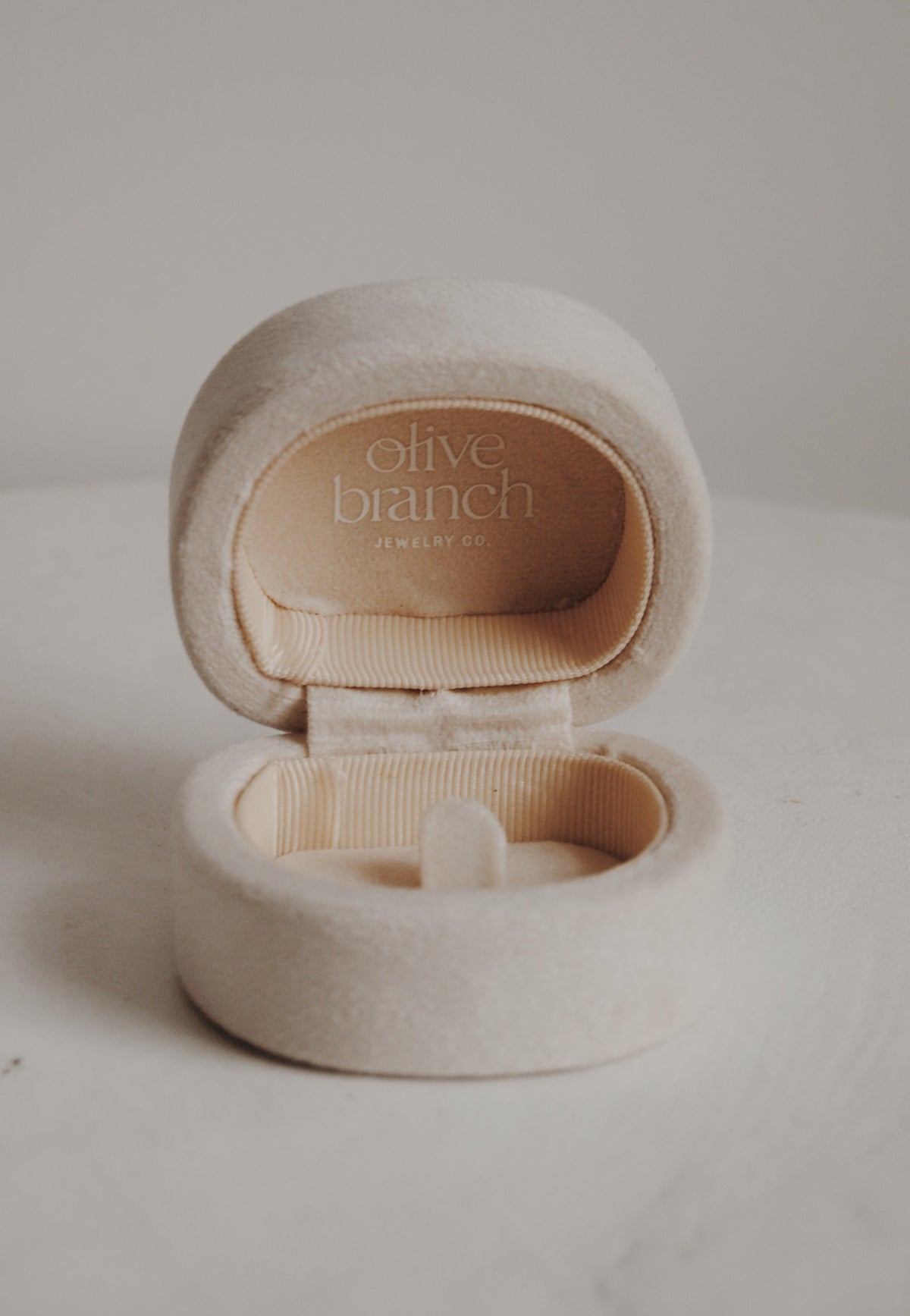 The Question Ring Box in Baby's Breath