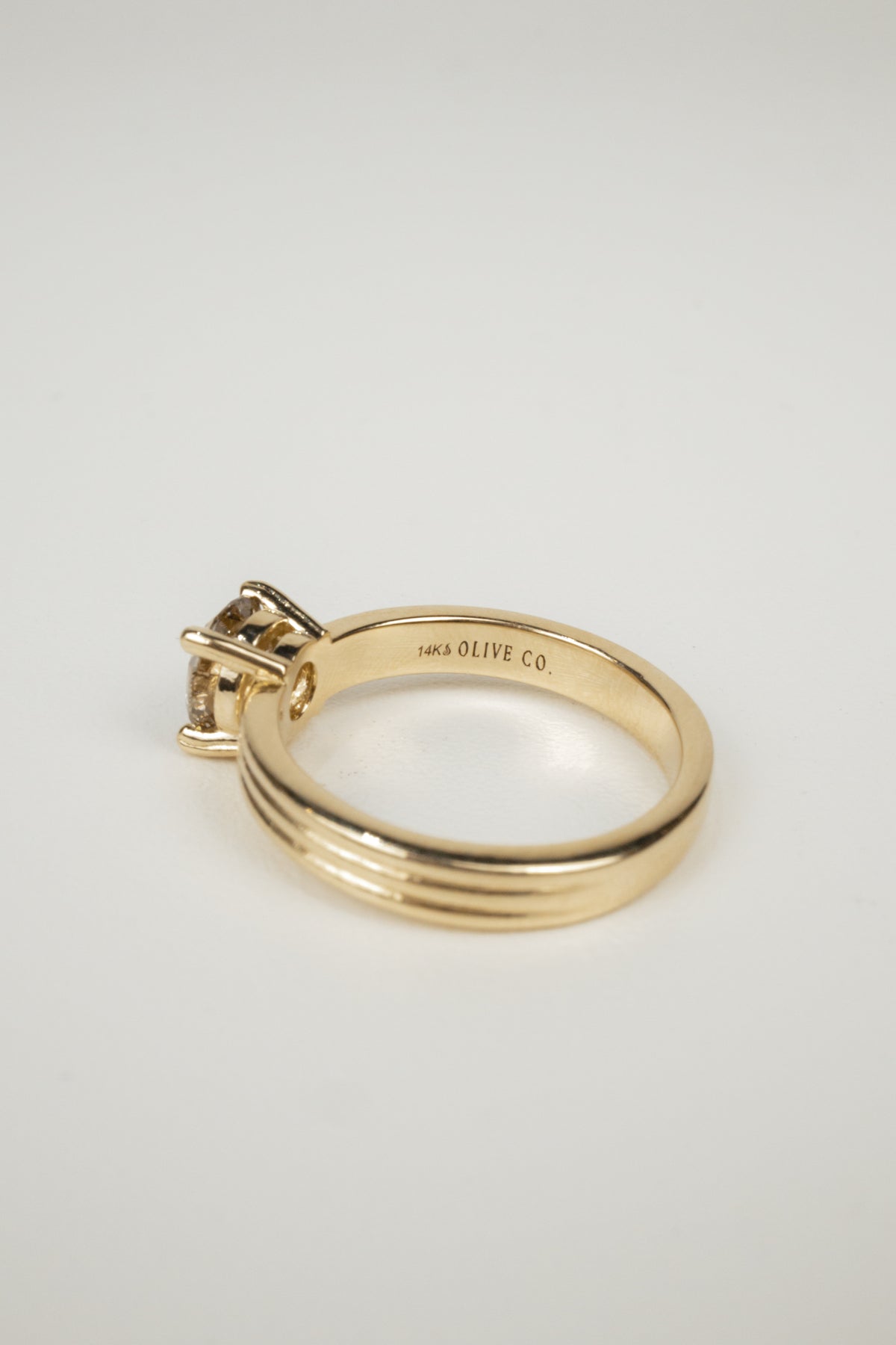 Scottie Engagement Ring- 1ct Round Champagne Diamond