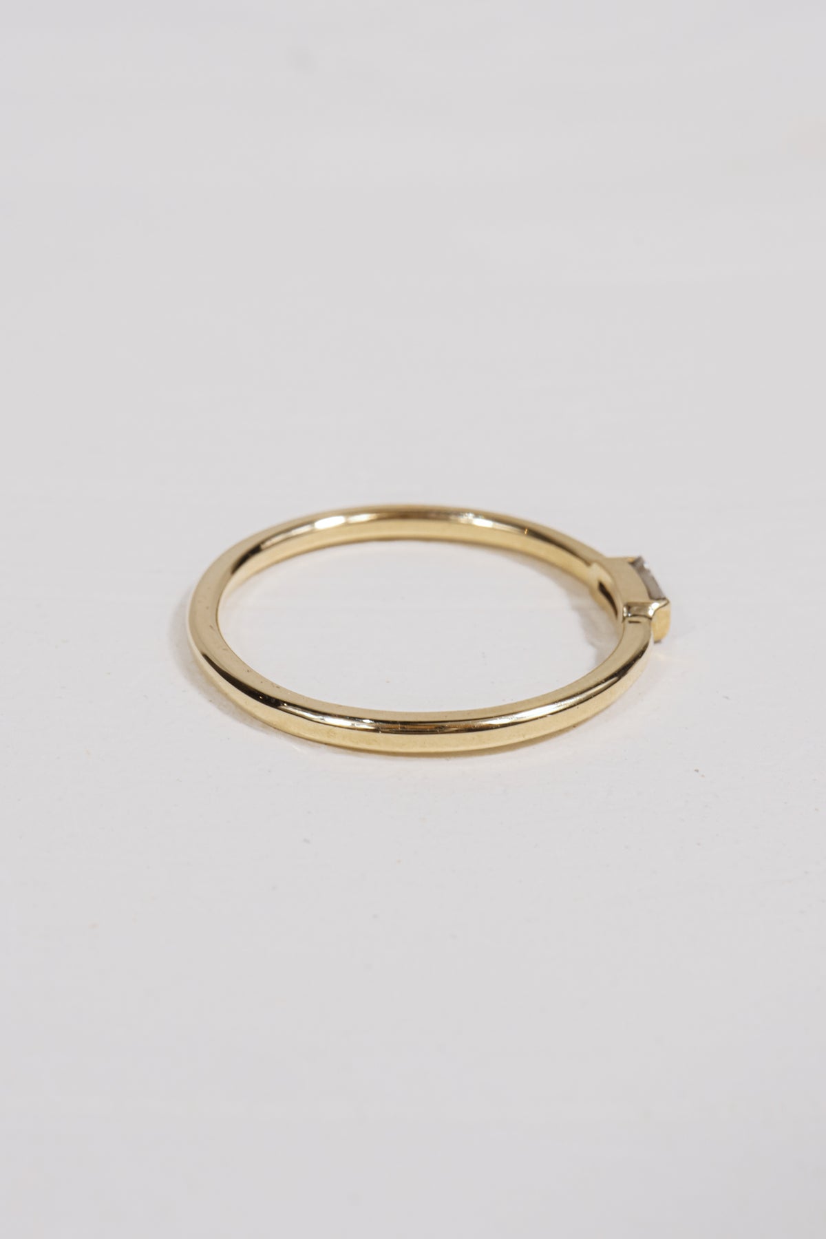 10K Baguette Stacking Ring - Lab Diamond