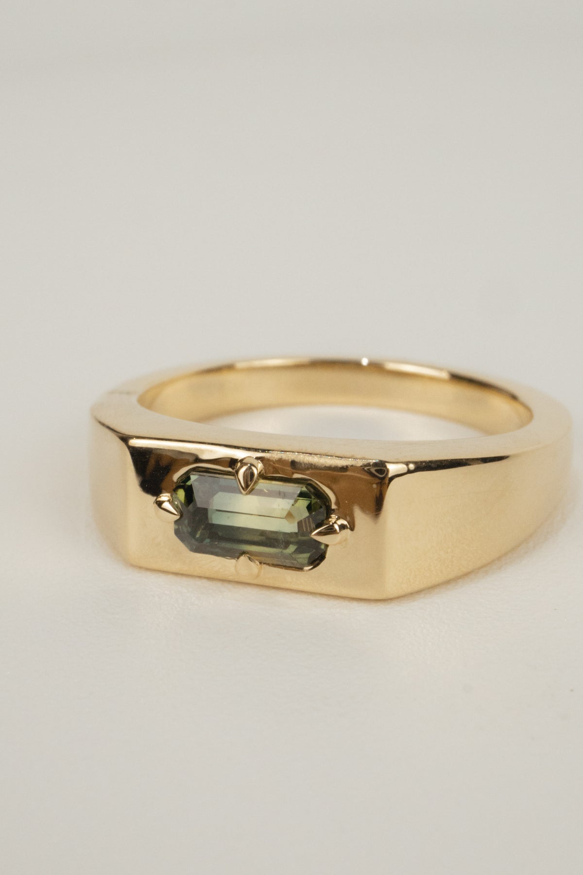 Grayson Men's Signet Ring- 0.85ct Parti Sapphire