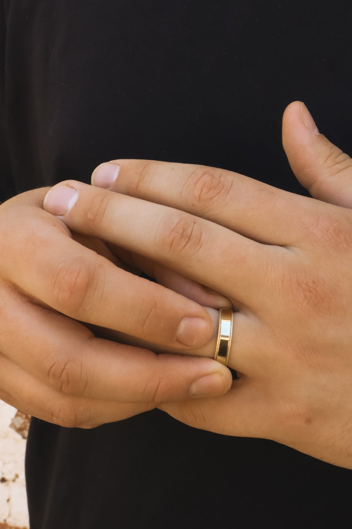 Men’s Parker Wedding Band- Yellow Gold