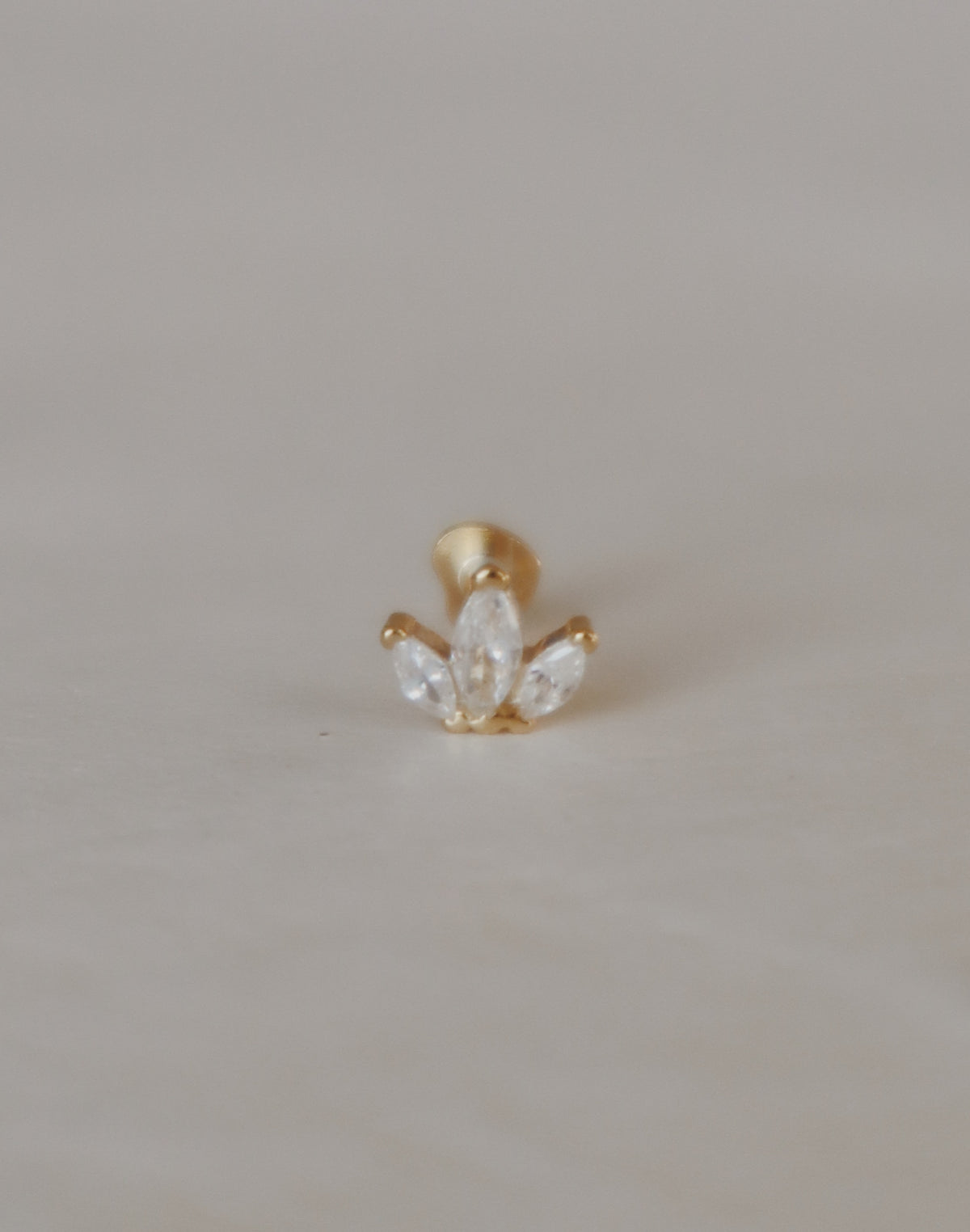 Marquise Lotus Cartilage Stud