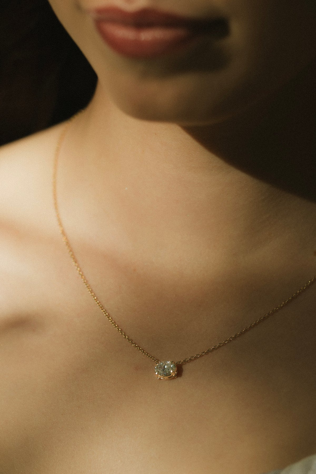 Penn Diamond Necklace- 1ct Oval
