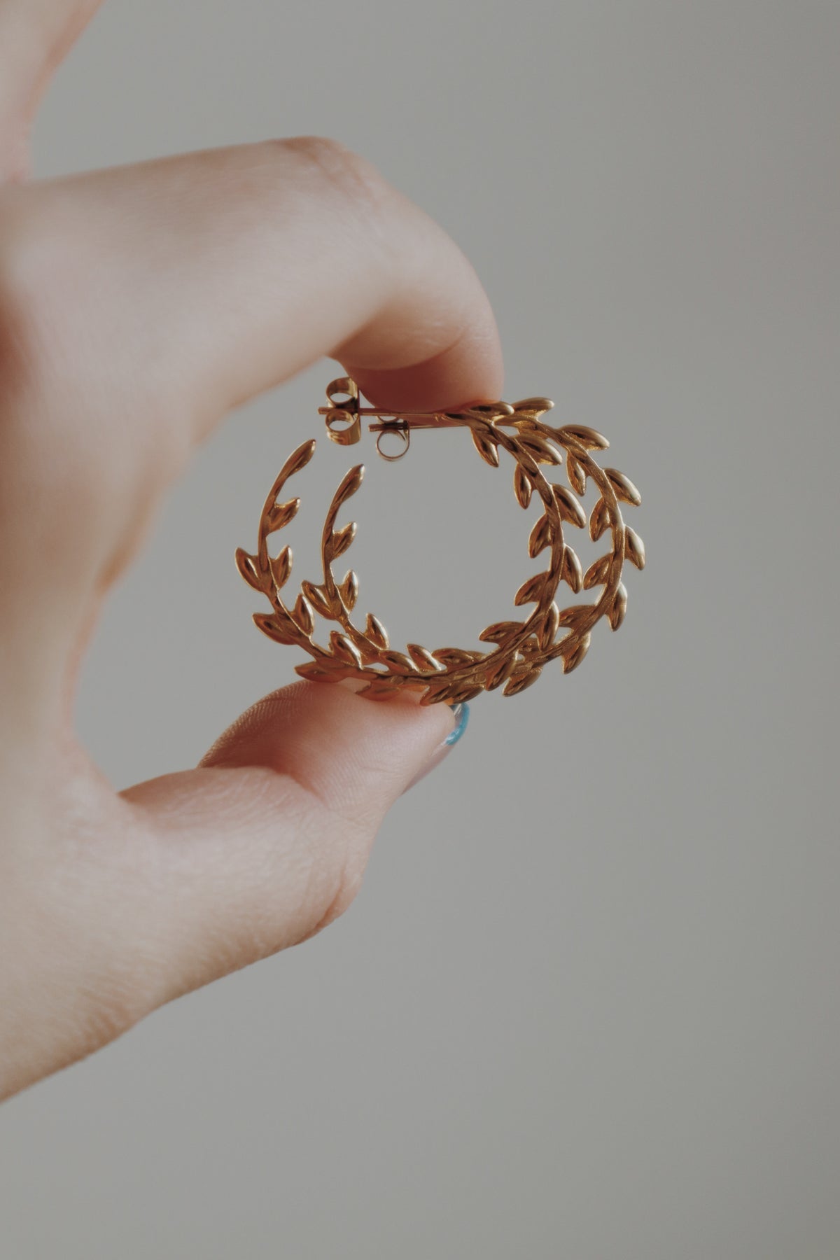 Fern Hoop Earrings