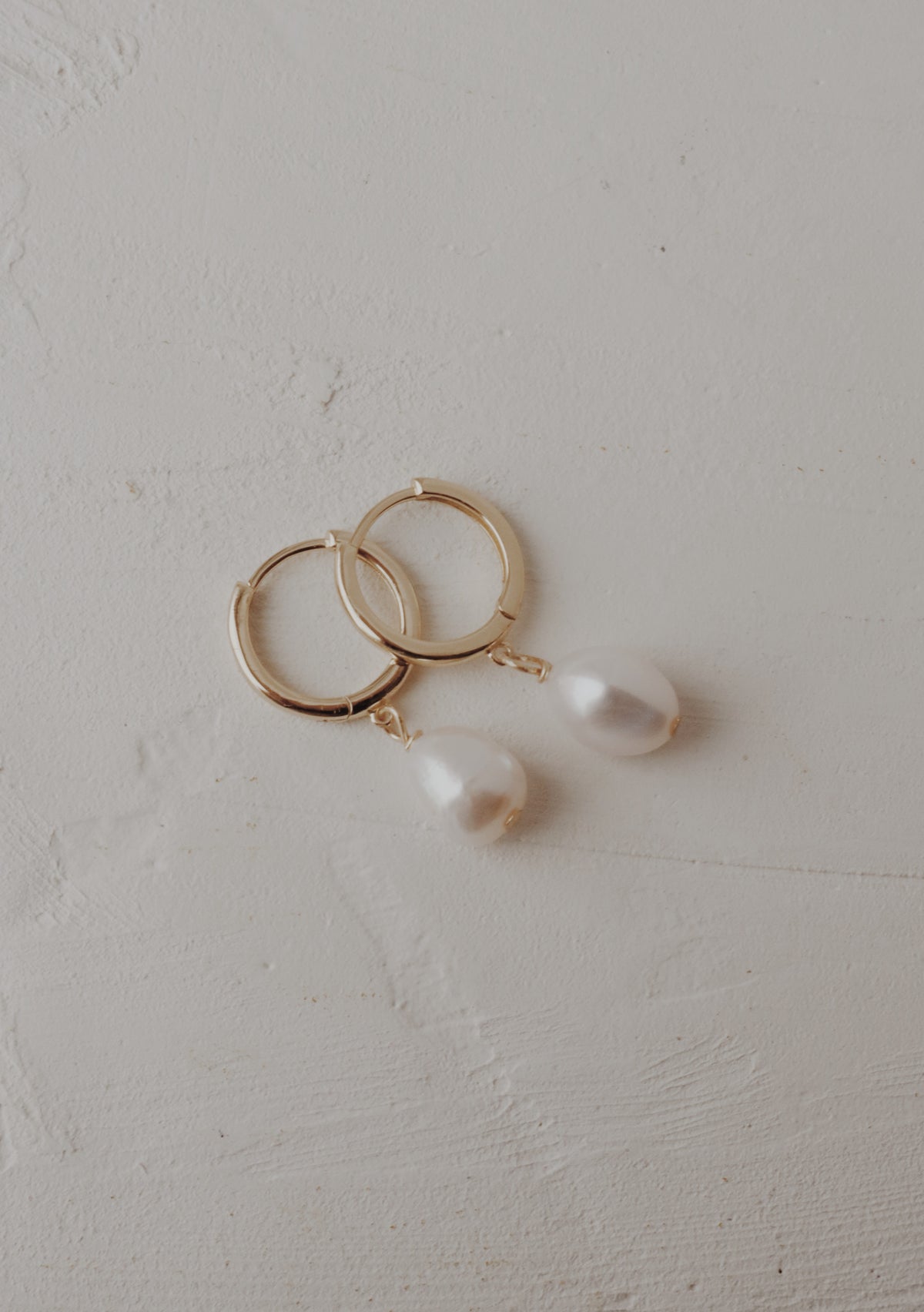Baroque Pearl Hoop Earrings — Vermeil
