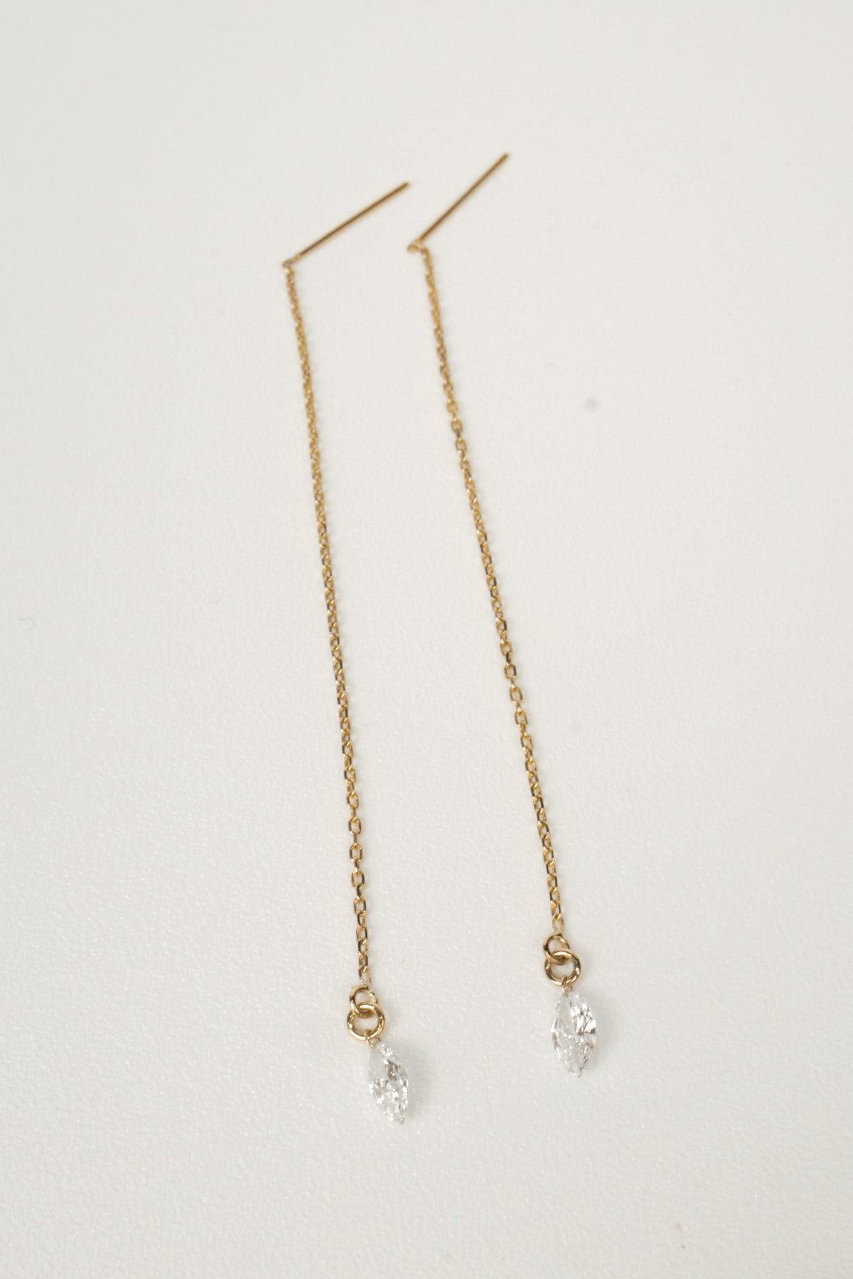 14K Petra Threader Earrings- 0.5ctw Marquise
