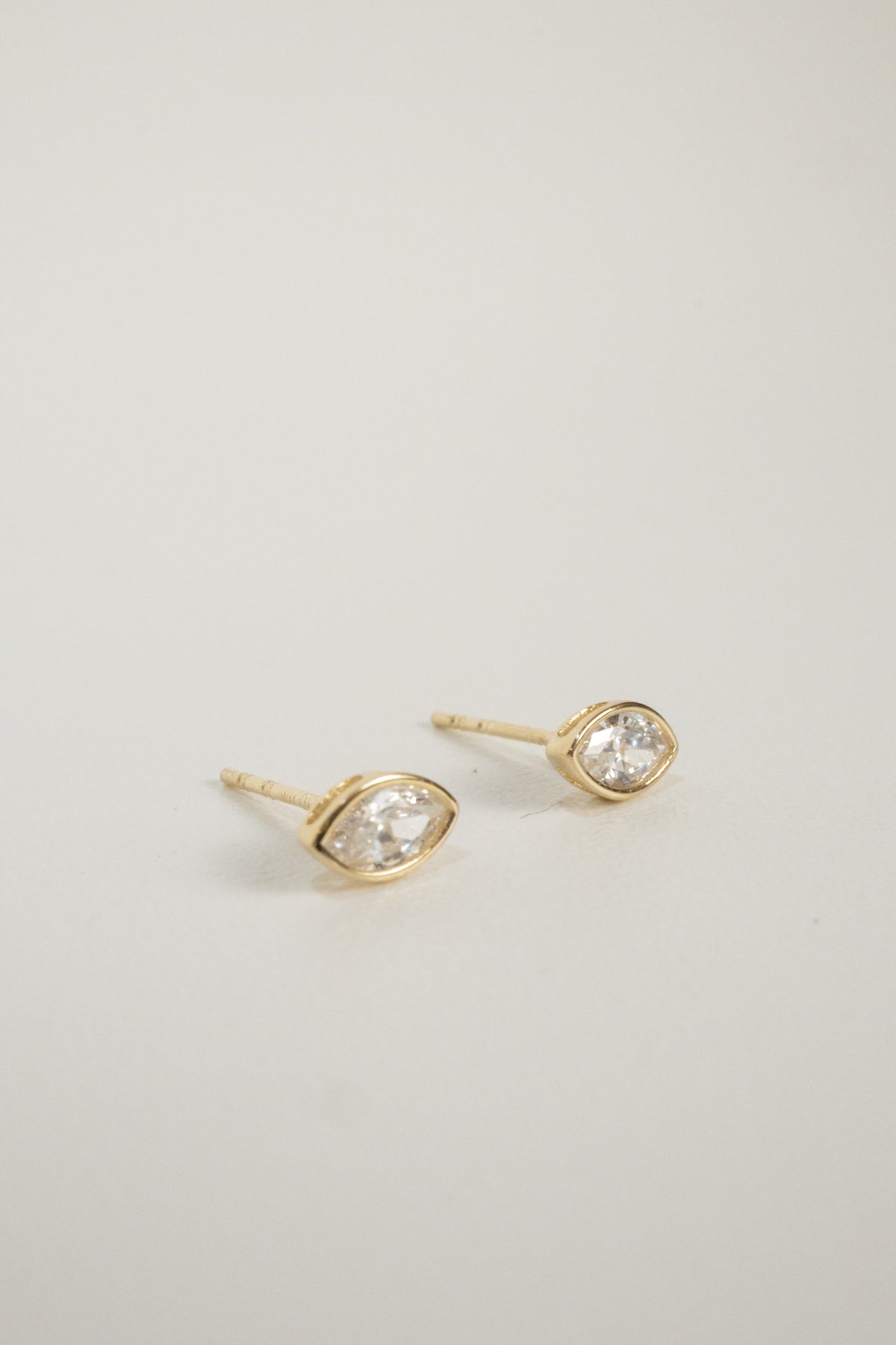 10k Becca Bezel-Marquise Earrings