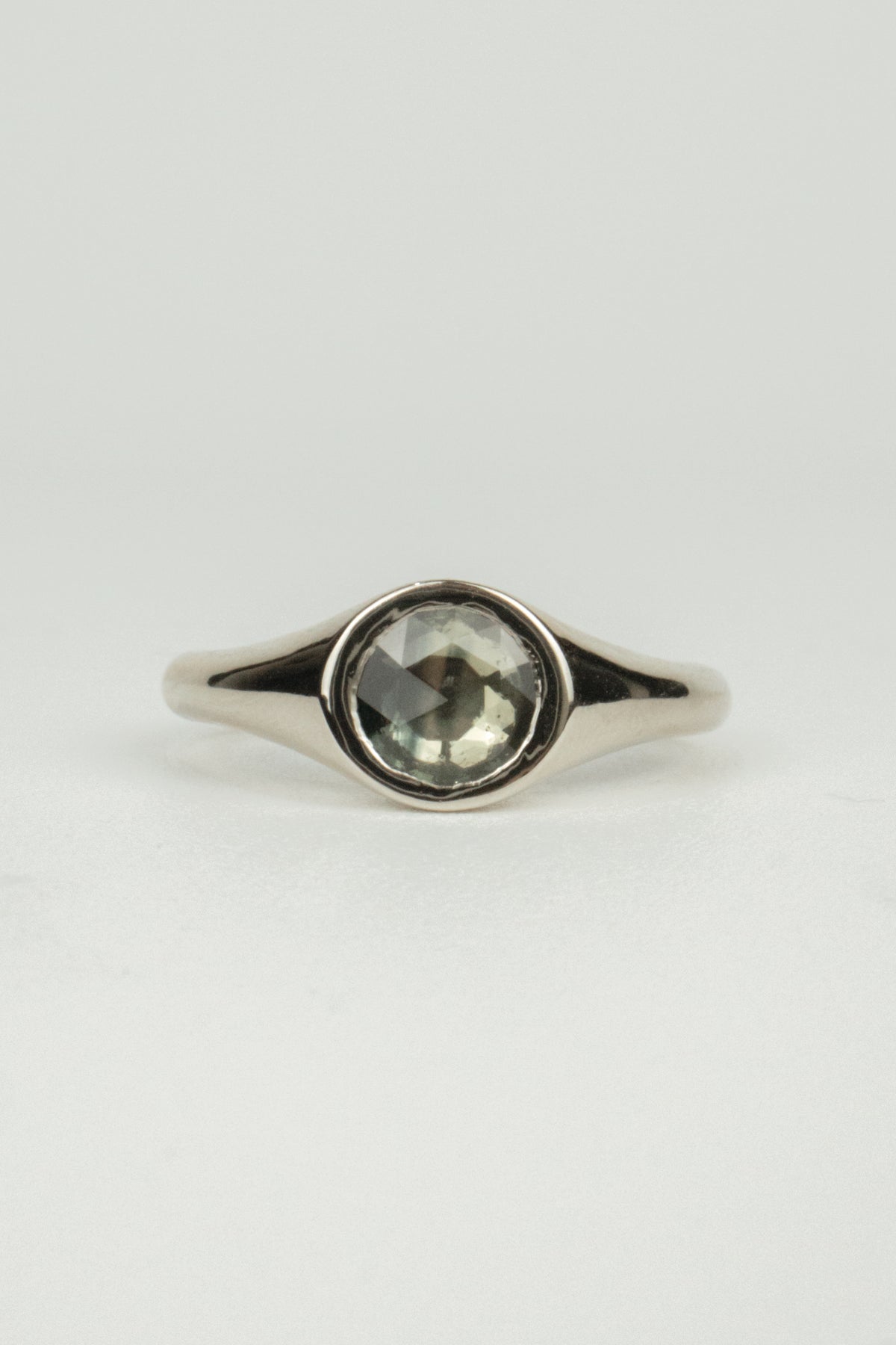 Wells Men's Signet Ring- 0.6ct Parti Sapphire